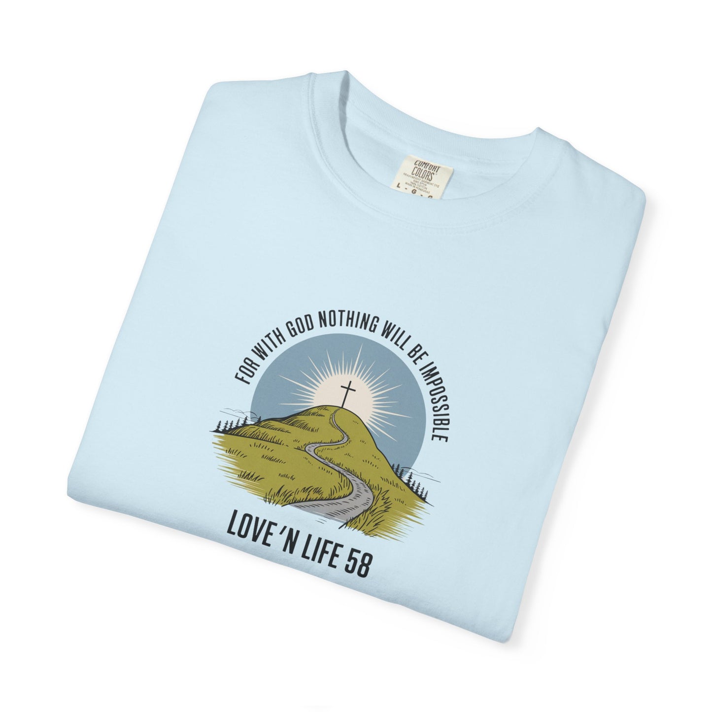 For With God Tee - Comfort Colors