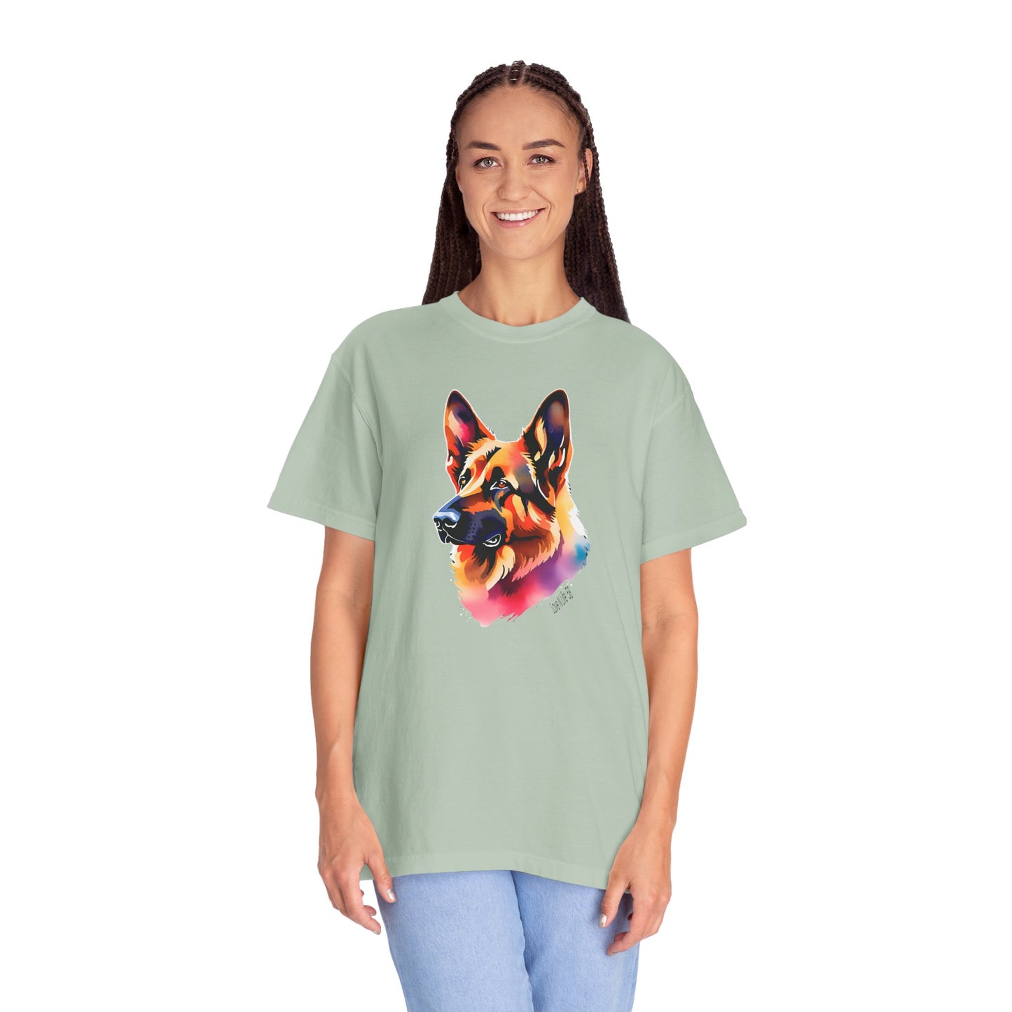 Colorful German Shepherd Tee - Comfort Colors