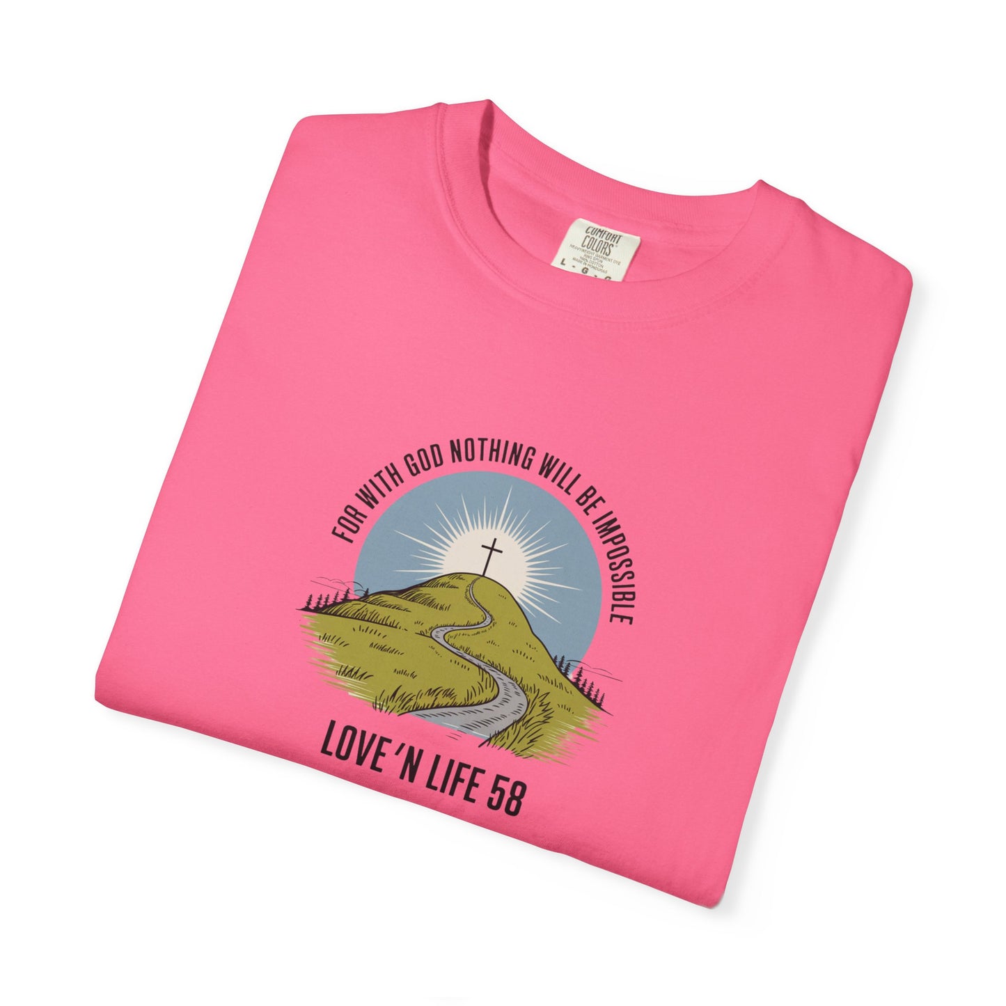 For With God Tee - Comfort Colors
