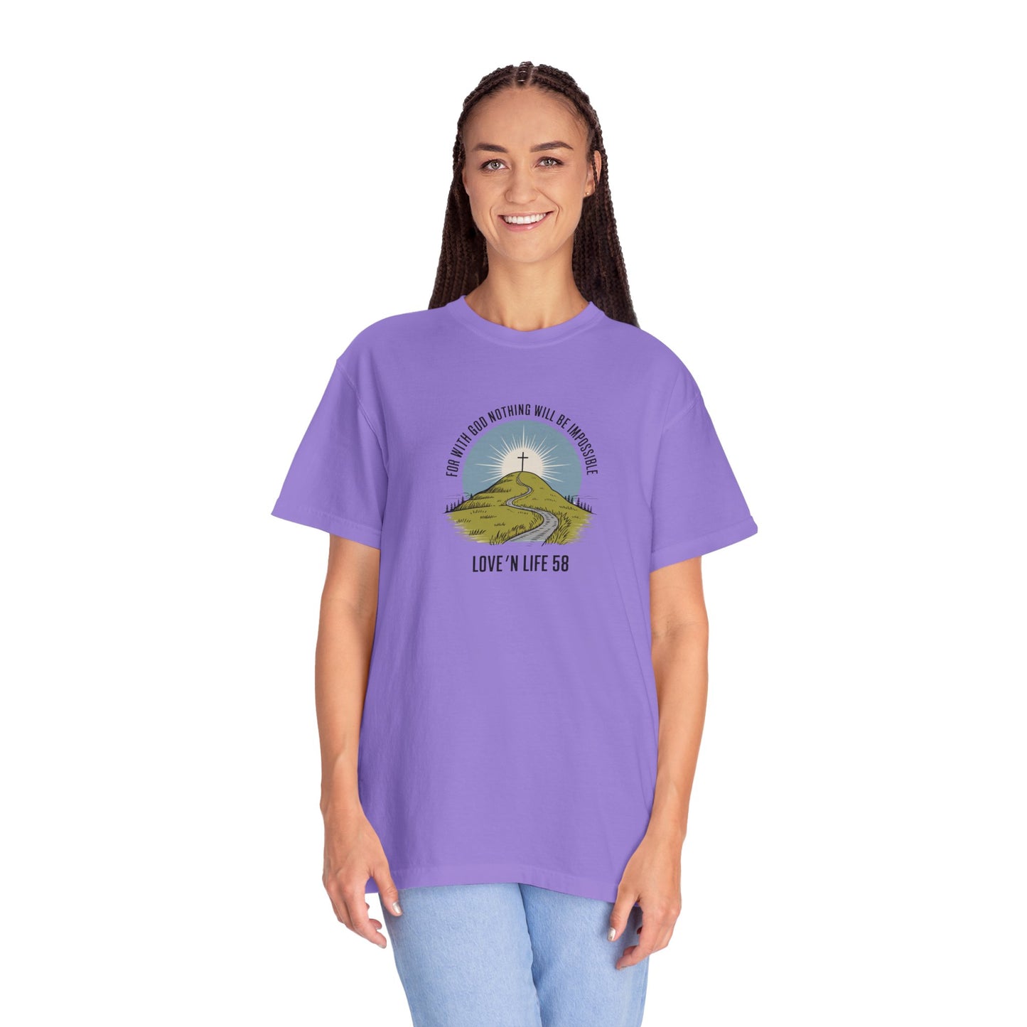 For With God Tee - Comfort Colors