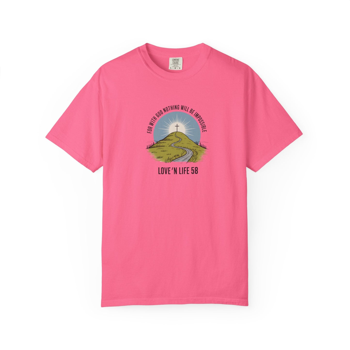 For With God Tee - Comfort Colors