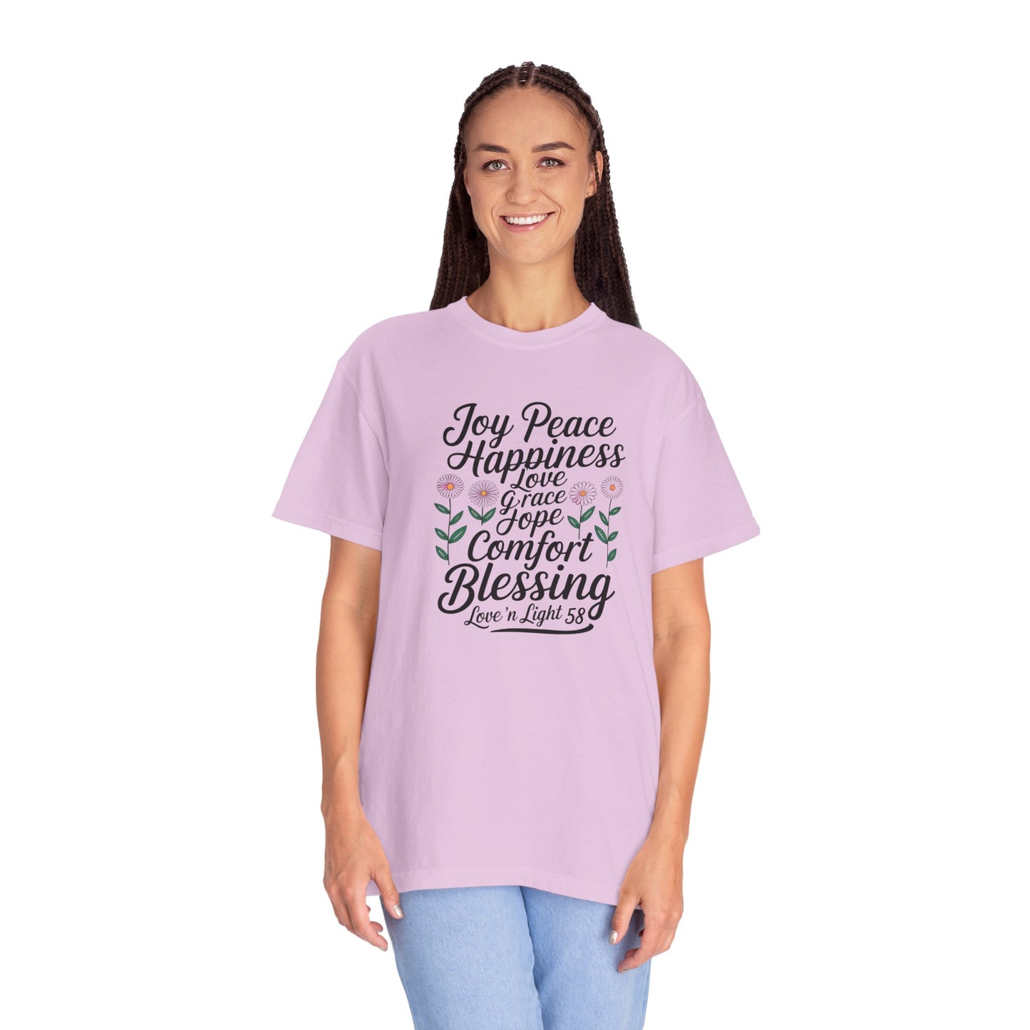 Joy Happiness and Love Tee - Comfort Colors