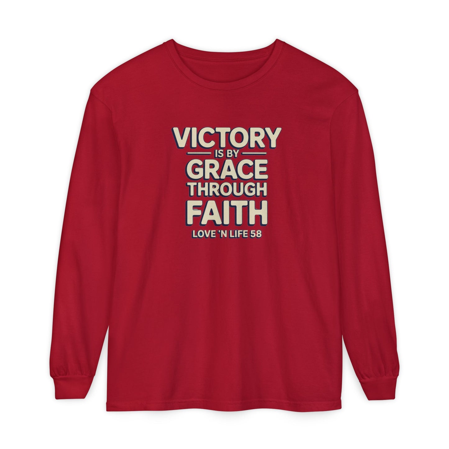 Victory By Grace - Comfort Colors Long Sleeve