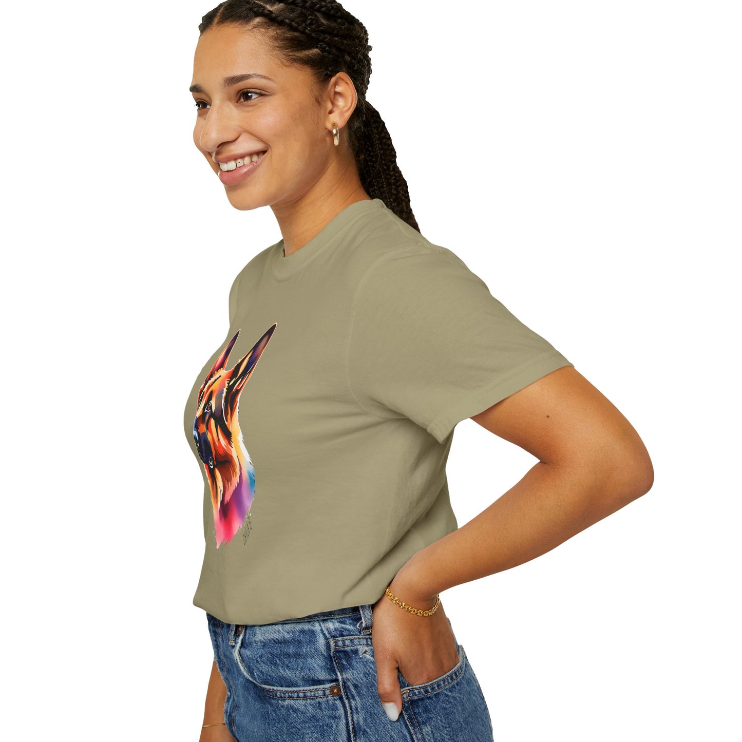 Colorful German Shepherd Tee - Comfort Colors