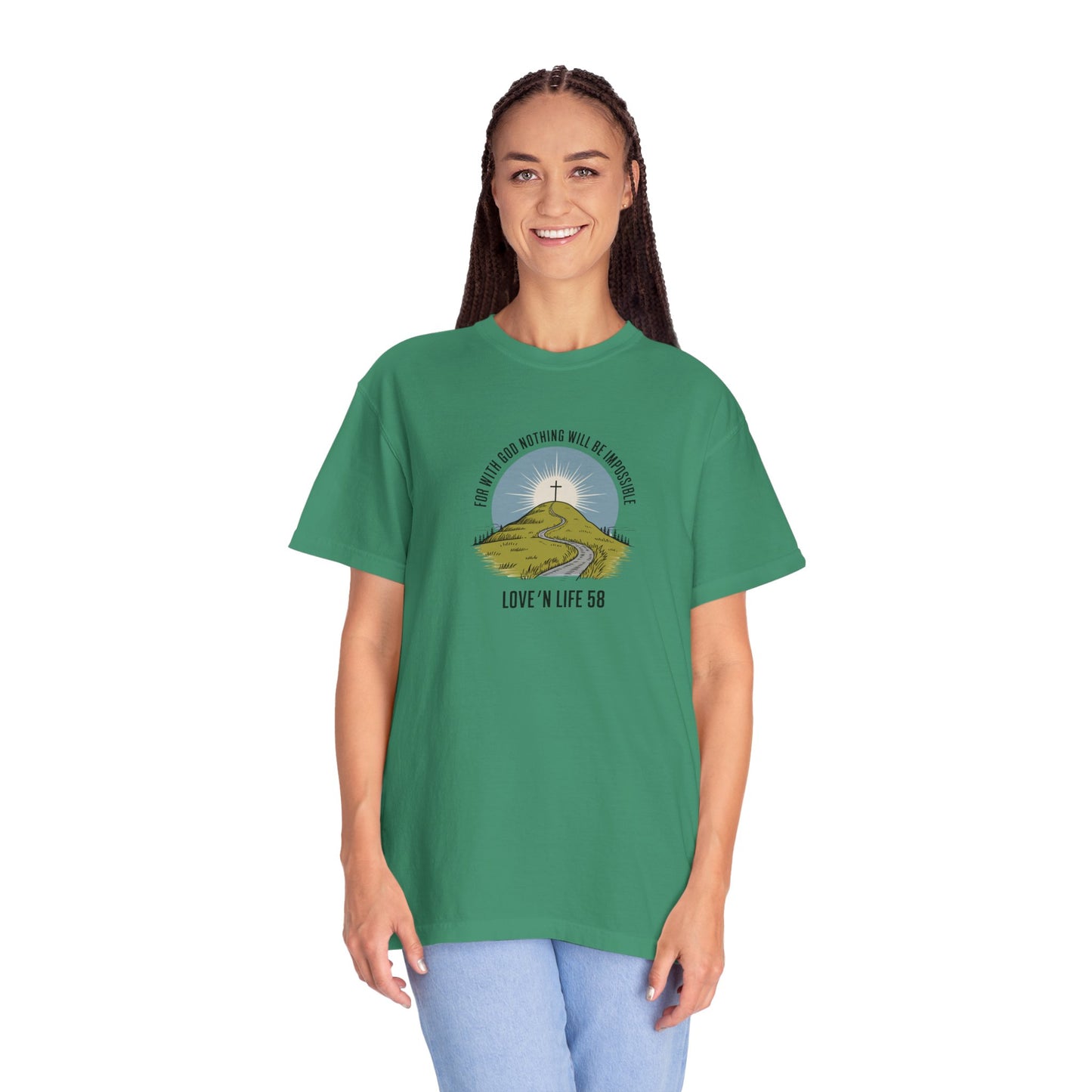 For With God Tee - Comfort Colors