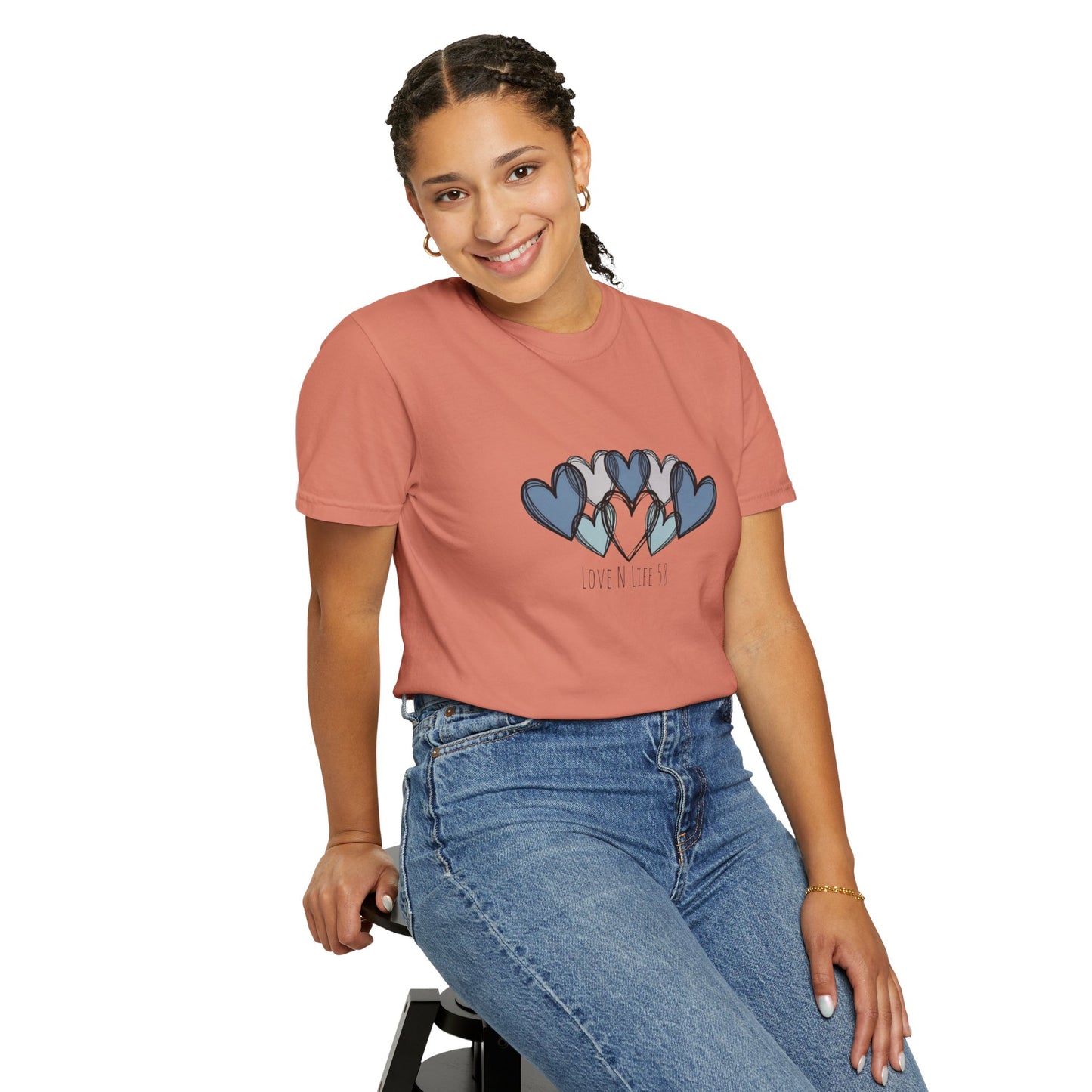 Hearts Love N Life 58 Tee - Comfort Colors