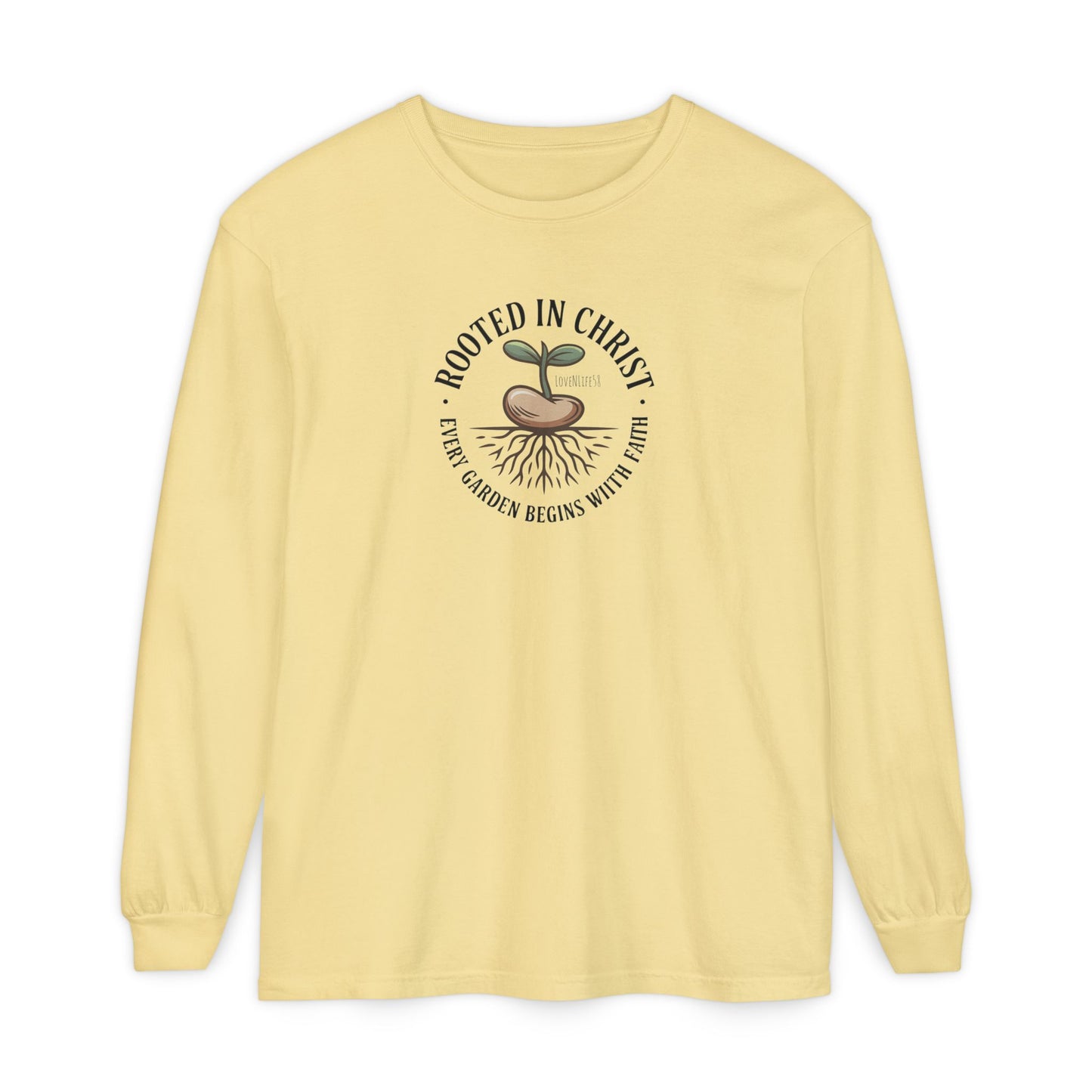 Rooted in Christ Long Sleeve Tee - Comfort Colors