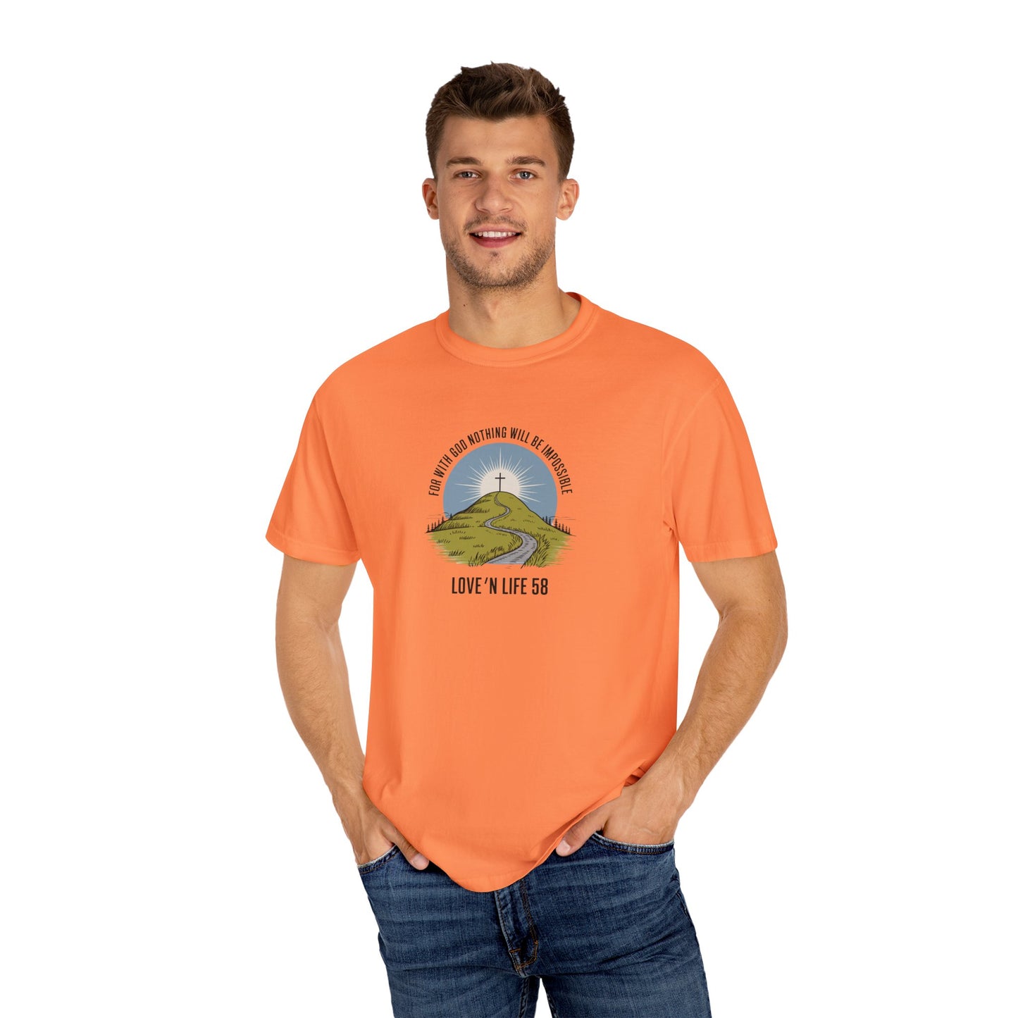 For With God Tee - Comfort Colors