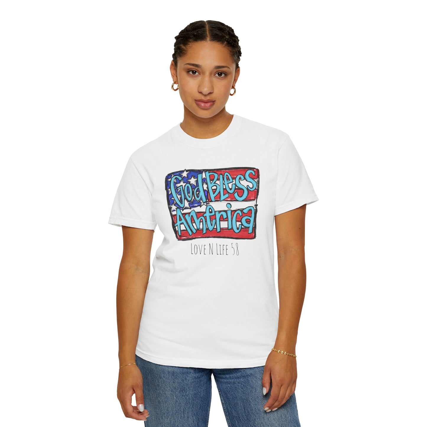 God Bless America Tee -Comfort Colors
