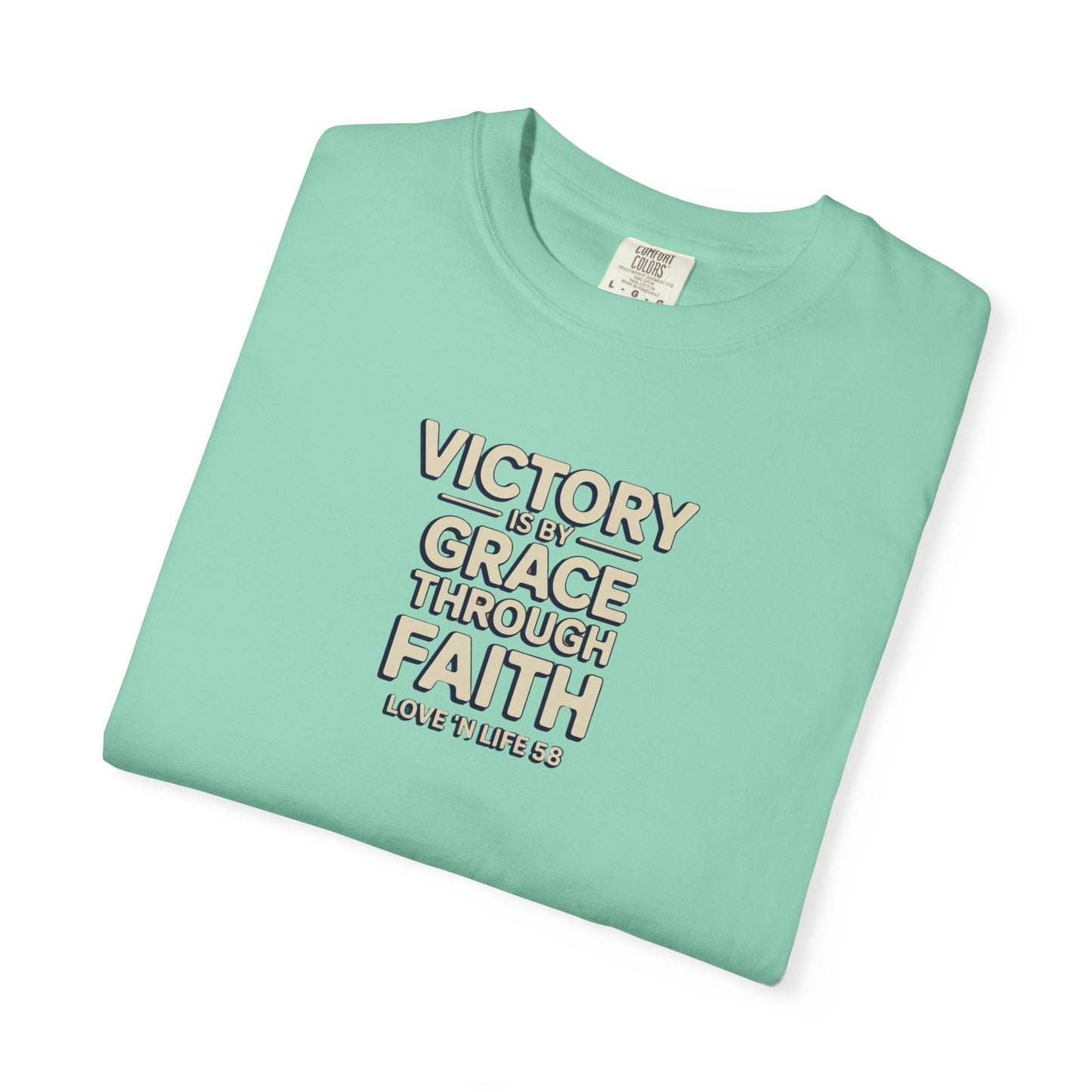 Victory By Grace Through Faith Tee -Comfort Colors