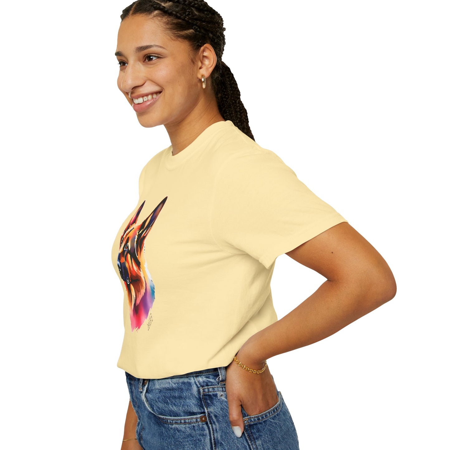 Colorful German Shepherd Tee - Comfort Colors