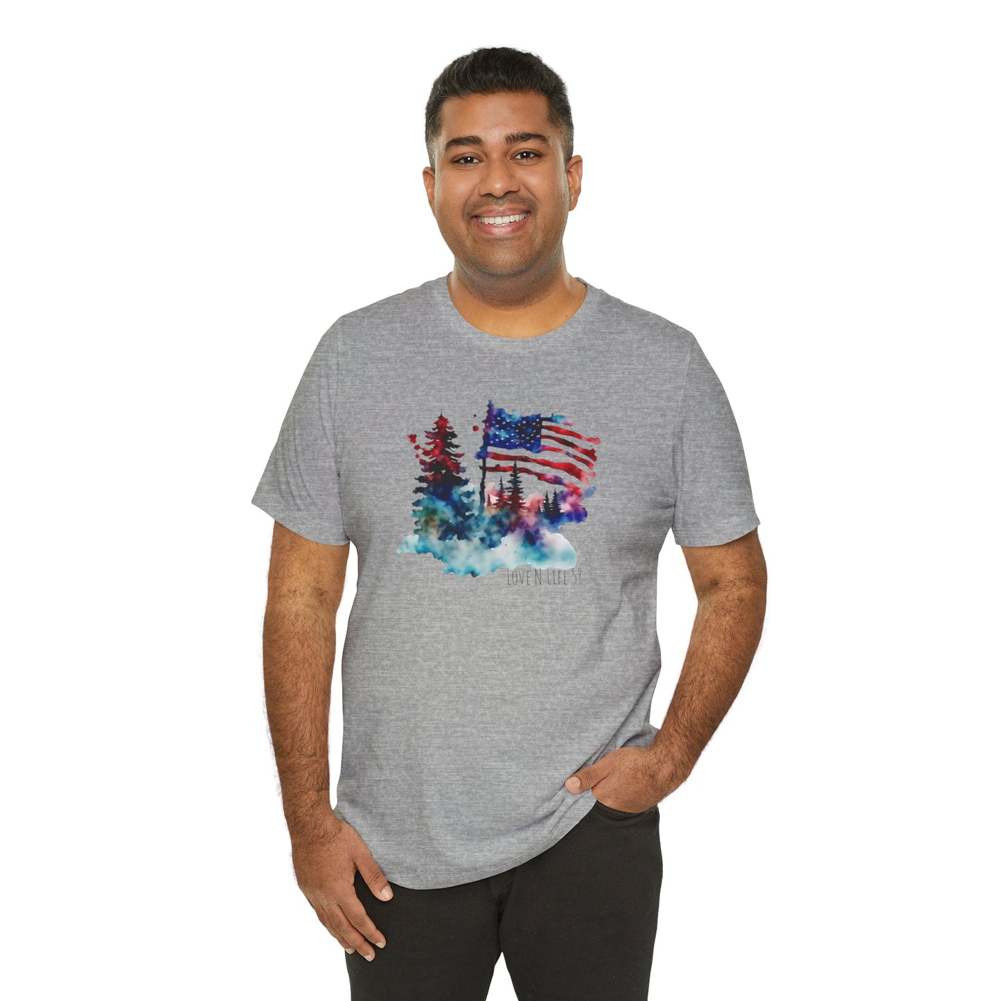 American Flag Patriotic LoveNLife58 Tee