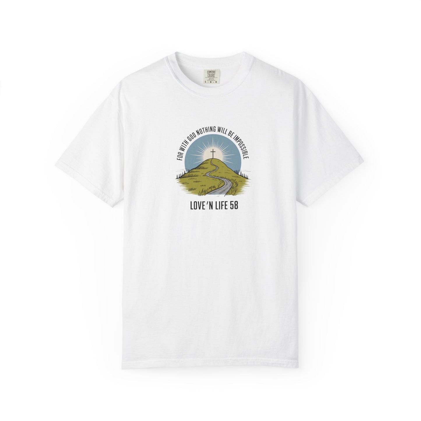 For With God Tee - Comfort Colors