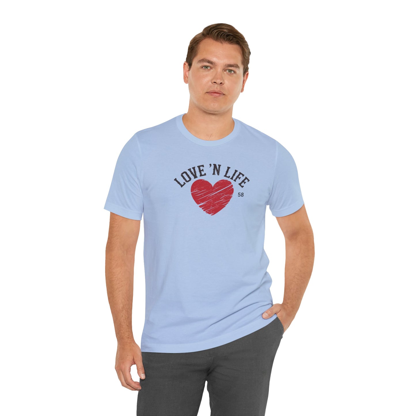 Love 'N Life Distressed Heart Tee - Bella Canvas 3001