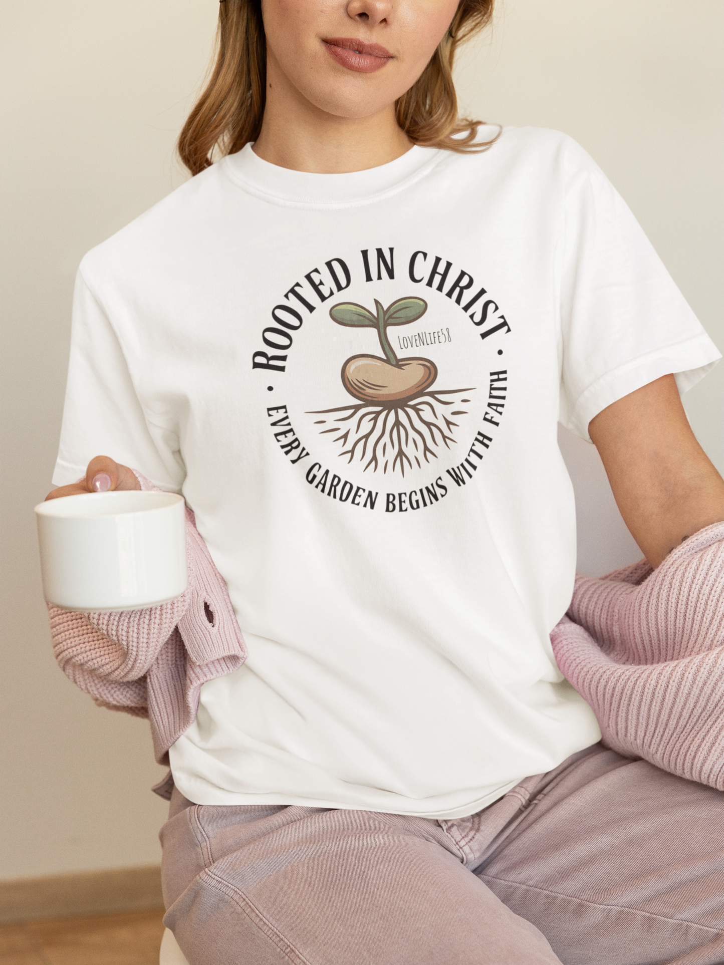 Rooted in Christ Tee - Comfort Colors