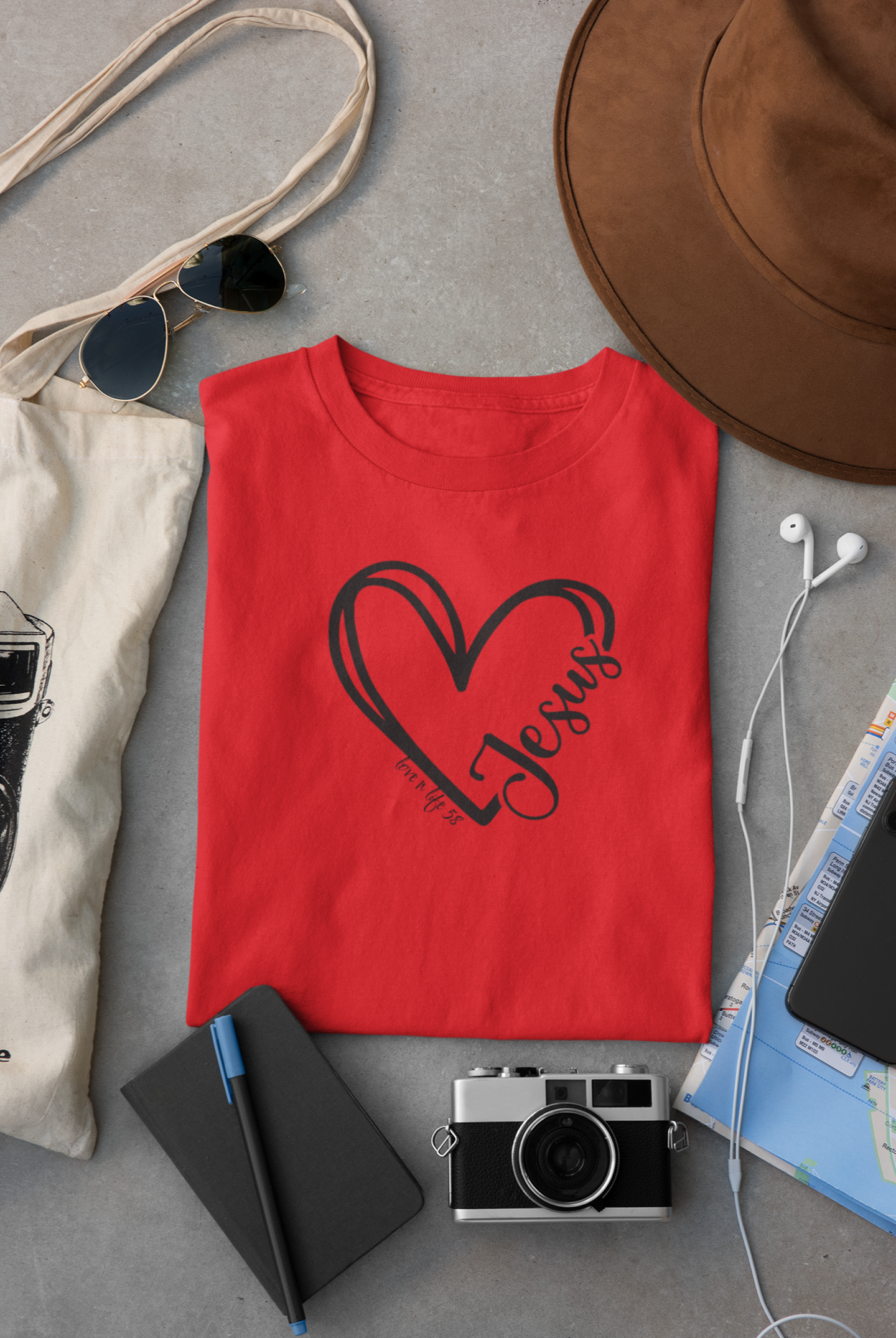 Jesus Heart Tee - Comfort Colors Long Sleeve