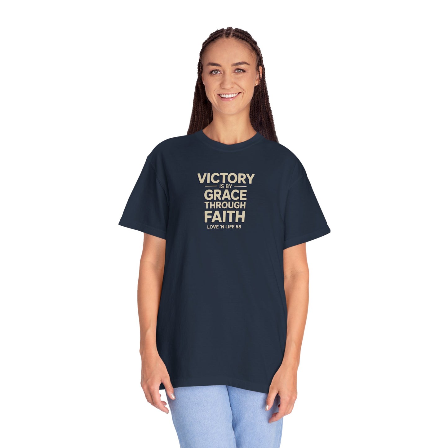 Victory By Grace Through Faith Tee -Comfort Colors