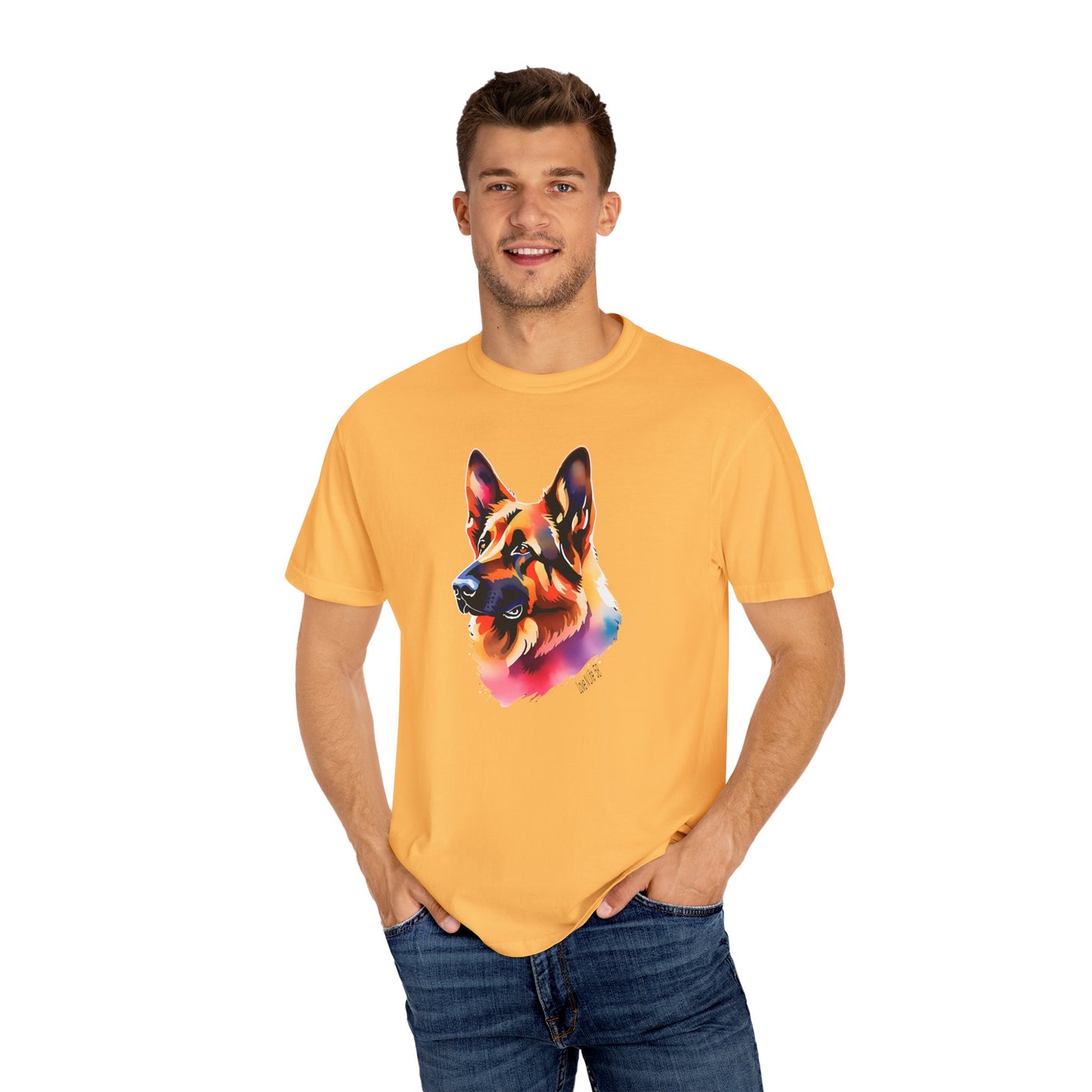 Colorful German Shepherd Unisex T-Shirt - Perfect for Dog Lovers Comfort Colors