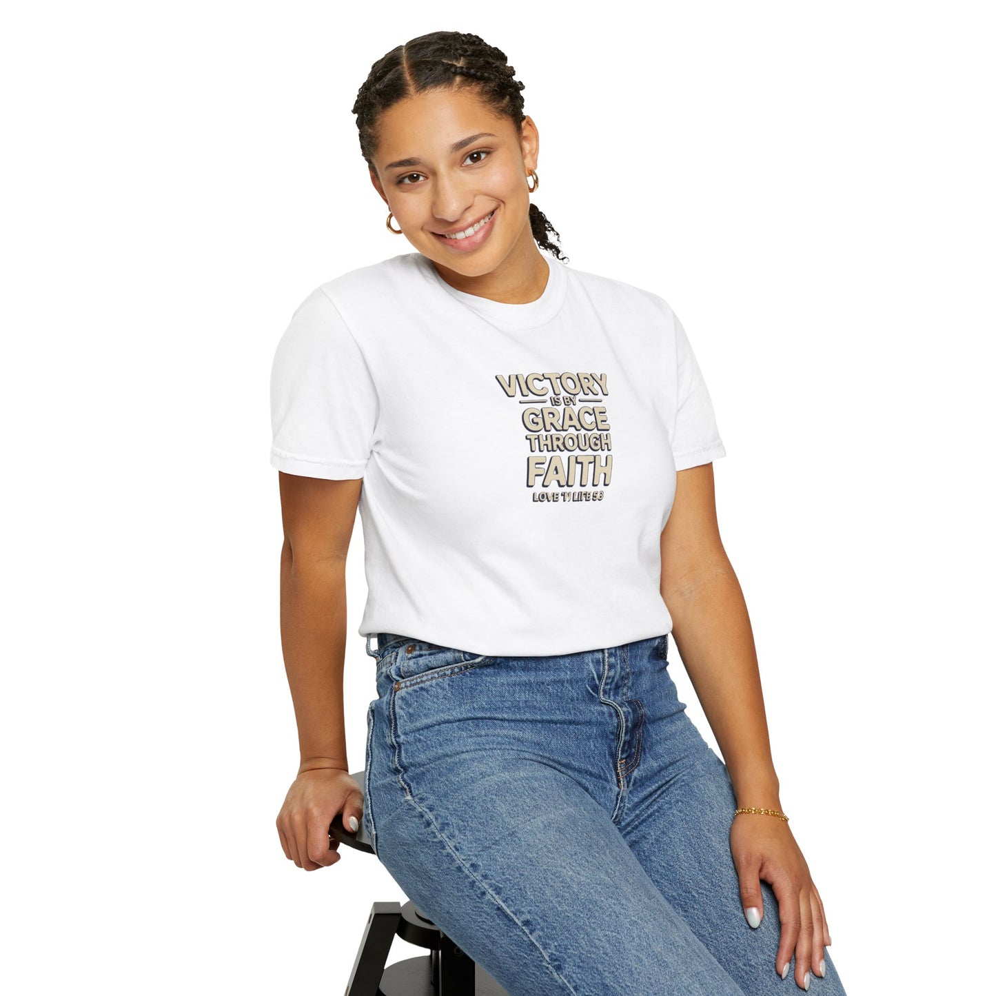 Victory By Grace Through Faith Tee -Comfort Colors