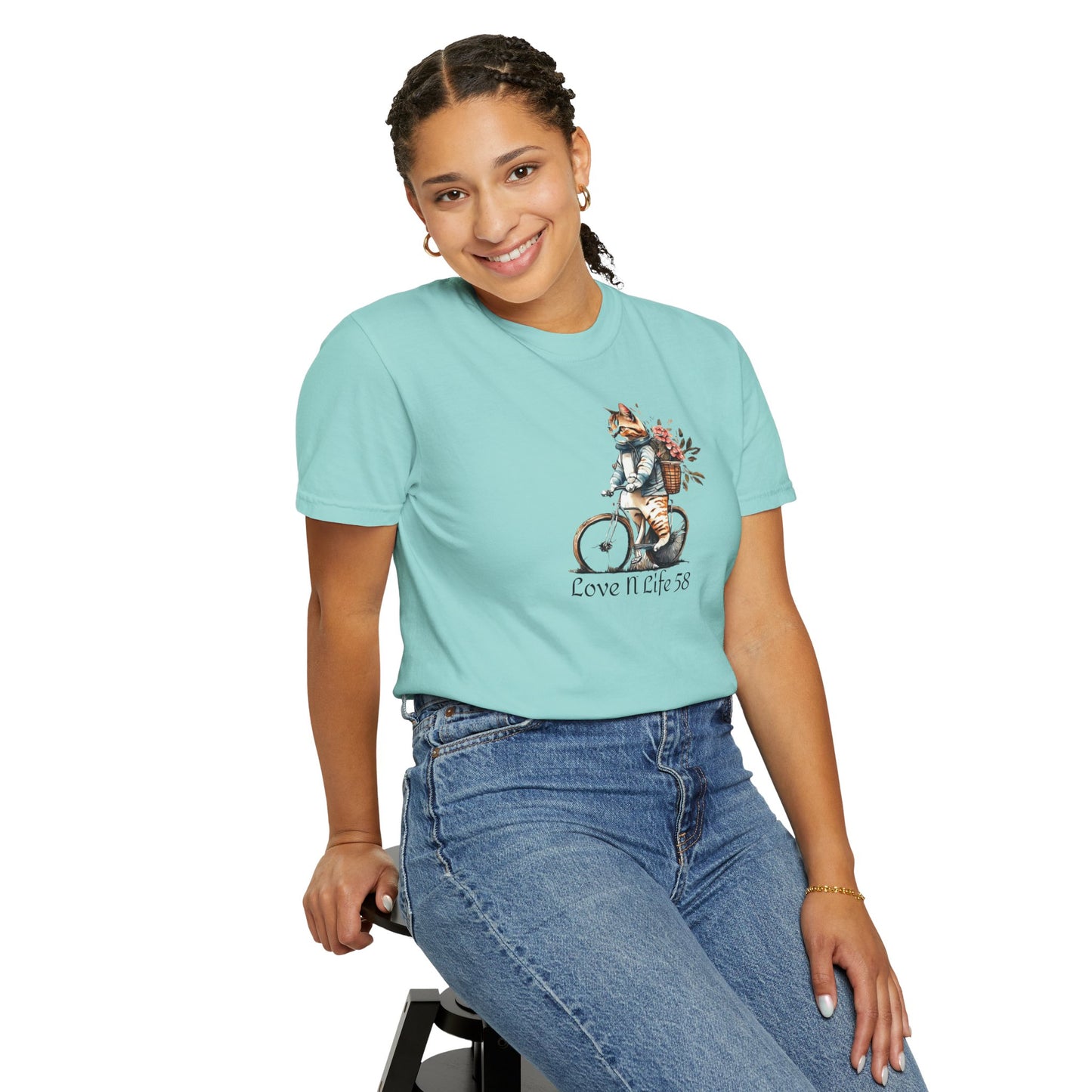 Cat Lovers Bicycle Tee - Comfort Colors