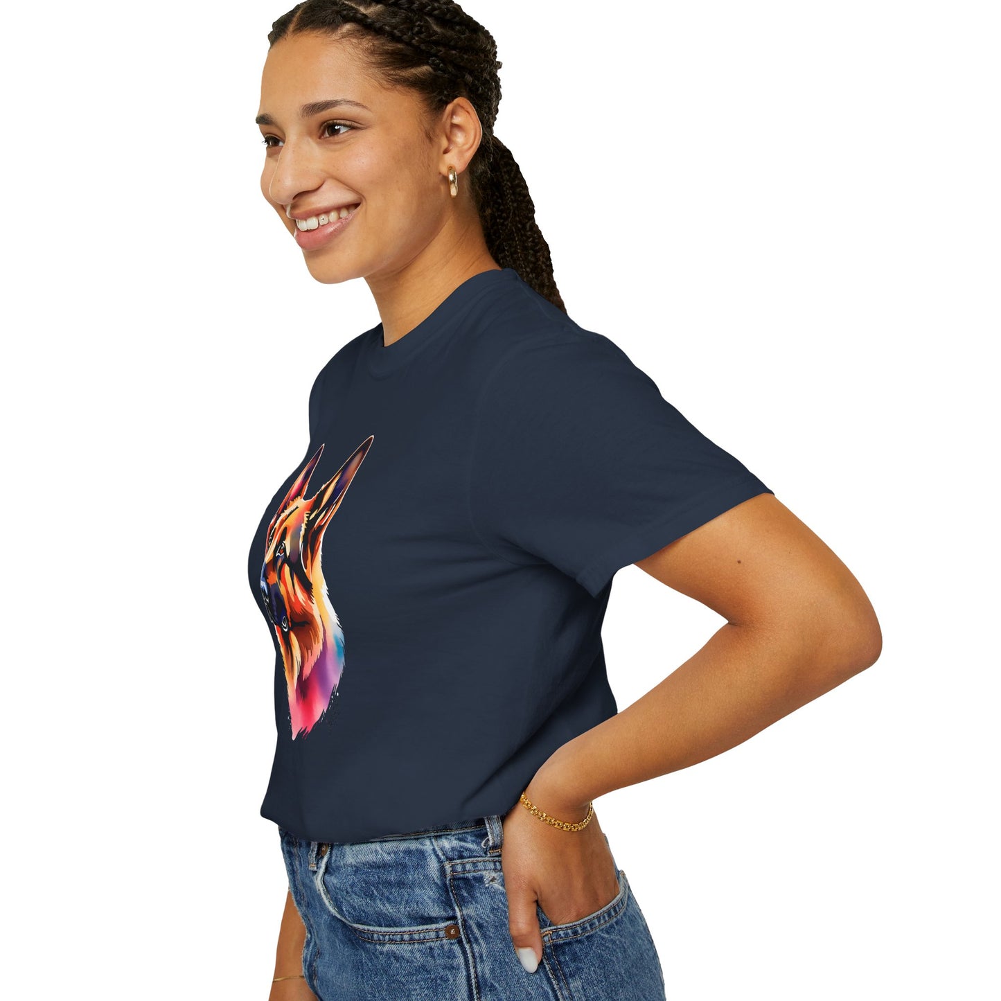 Colorful German Shepherd Tee - Comfort Colors