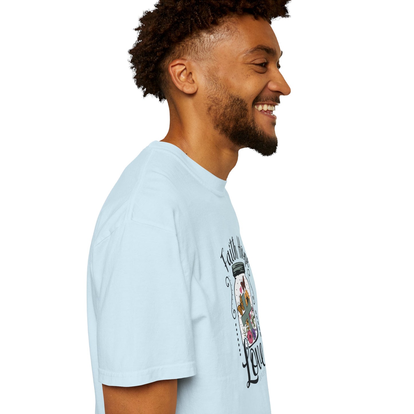 Faith Hope Love Butterfly in a Jar Tee - Comfort Colors
