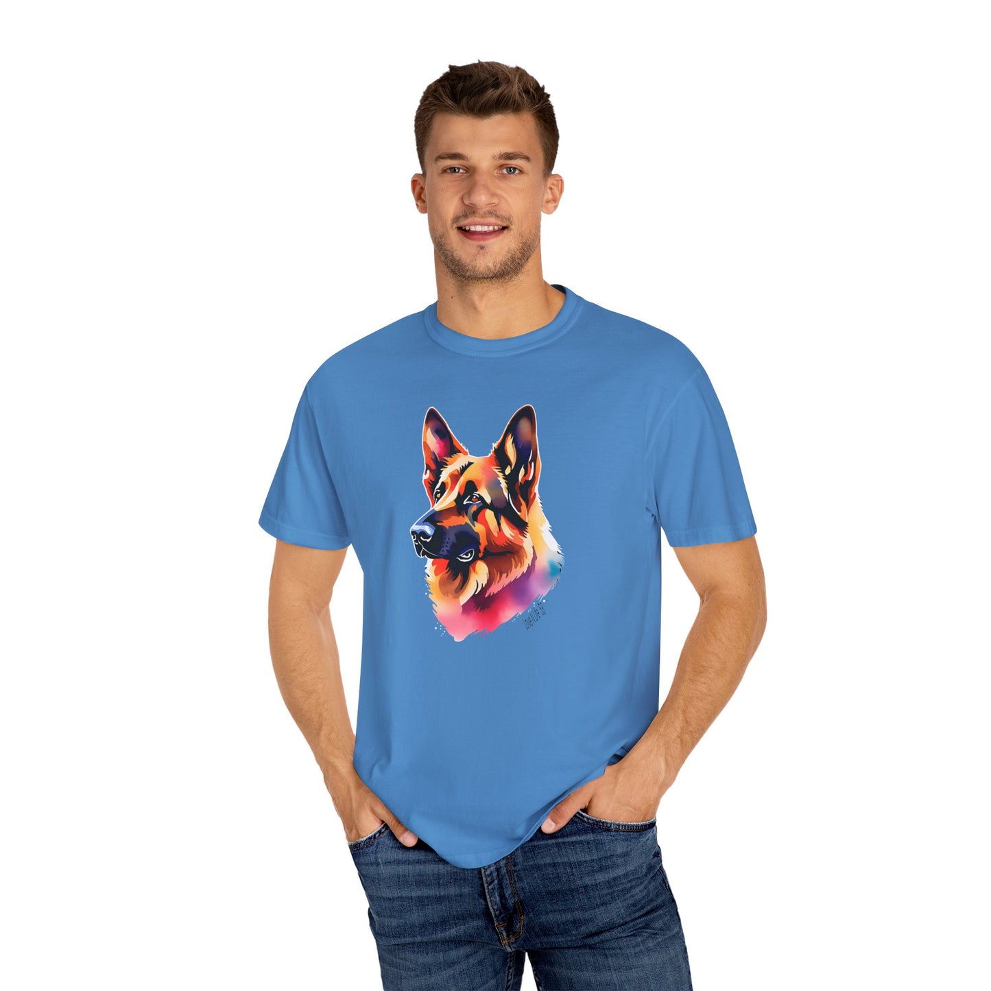 Colorful German Shepherd Unisex T-Shirt - Perfect for Dog Lovers Comfort Colors
