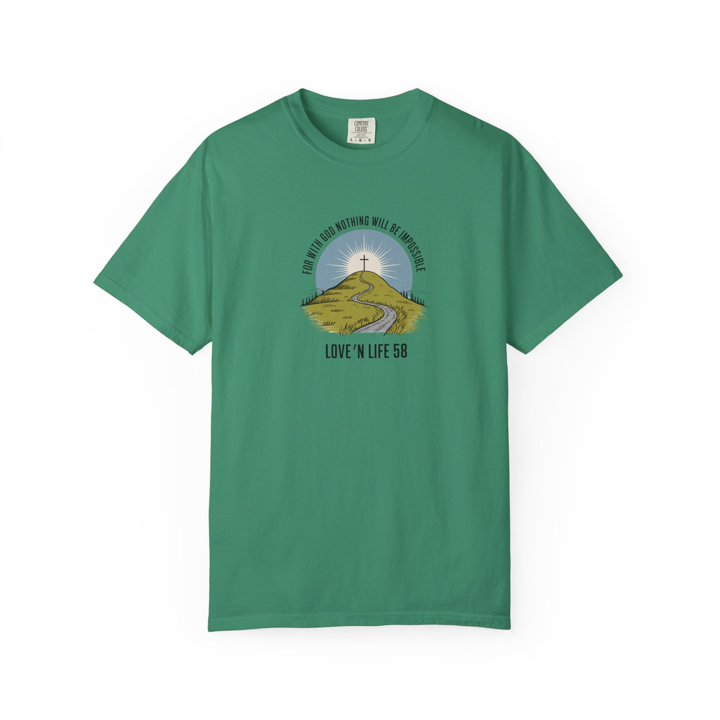 For With God Tee - Comfort Colors