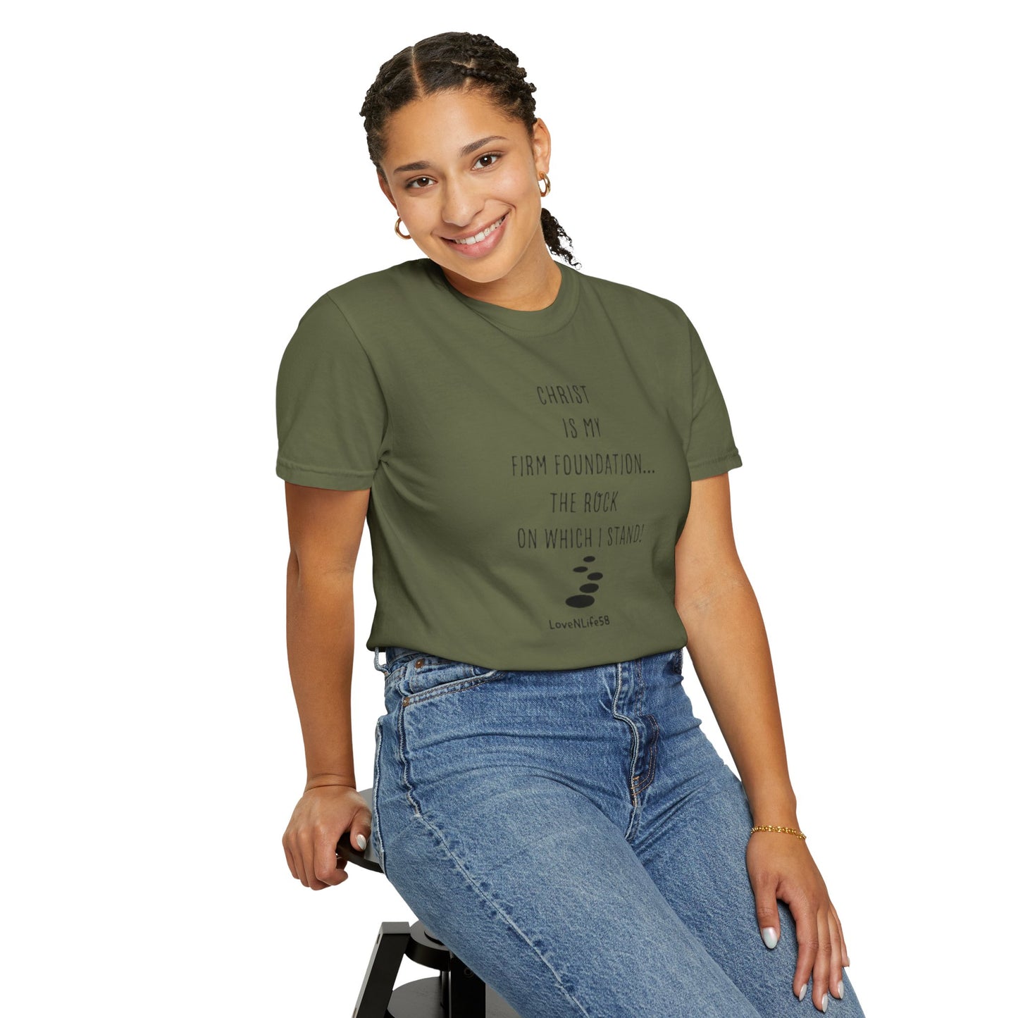 CHRIST MY ROCK Tee - Comfort Colors
