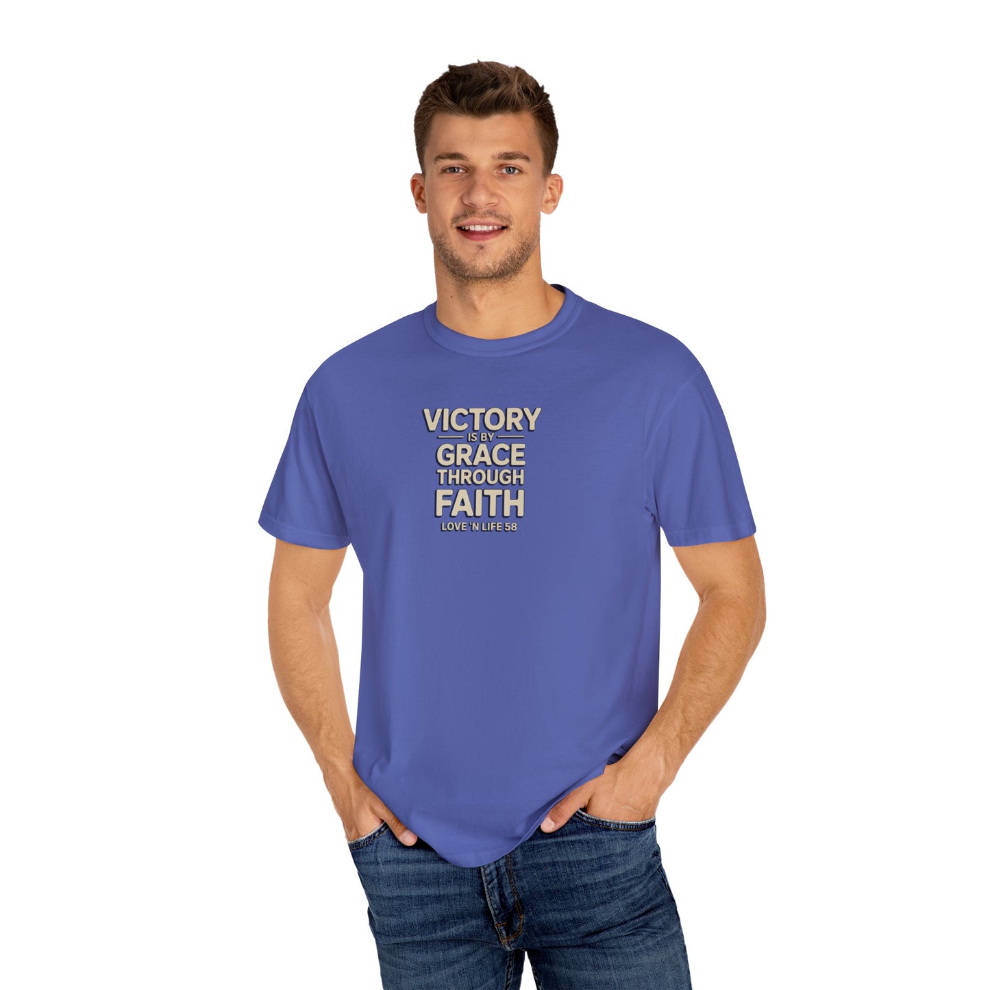 Victory By Grace Through Faith Tee -Comfort Colors