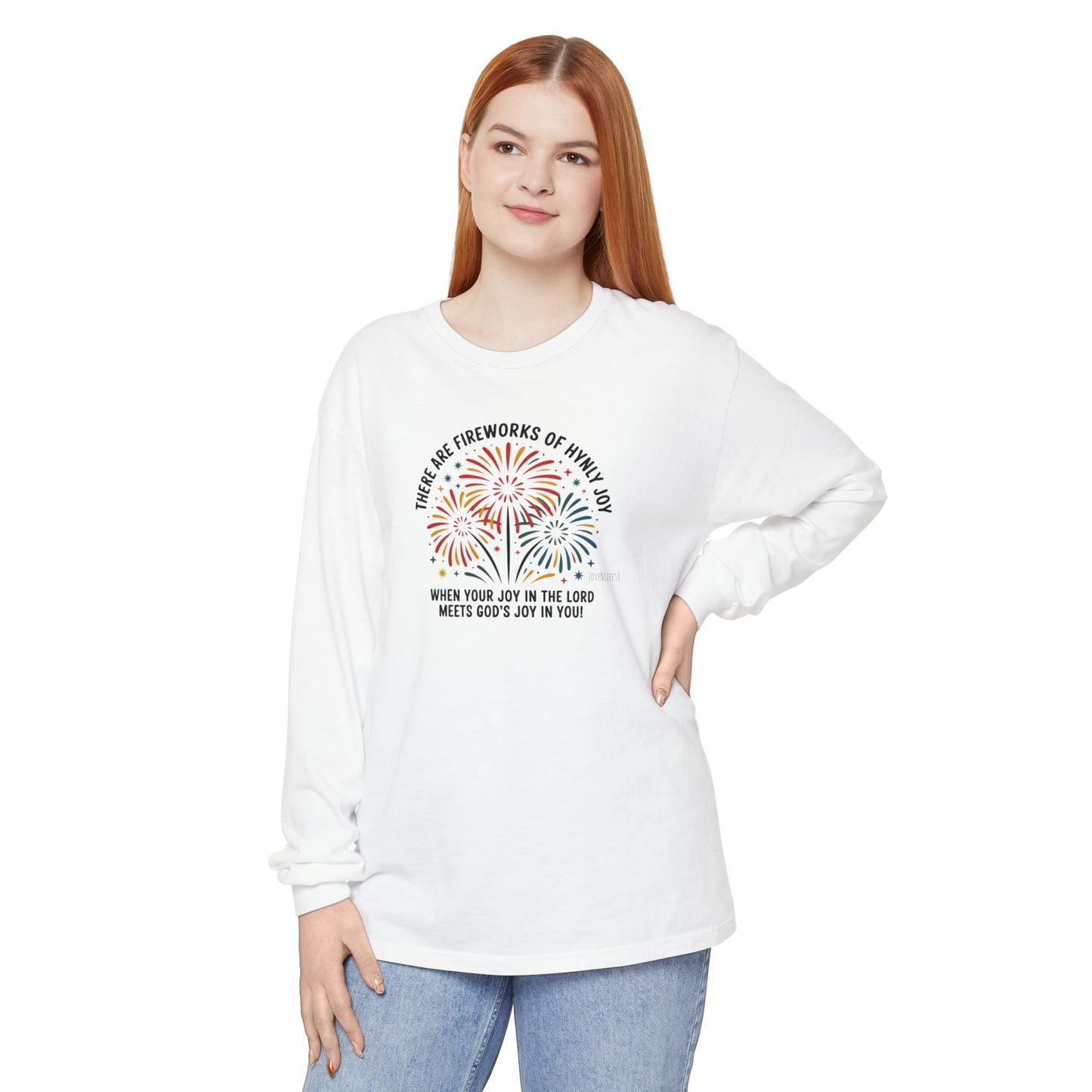 JoyFul FireWorks - Long Sleeve Tee - Comfort Colors