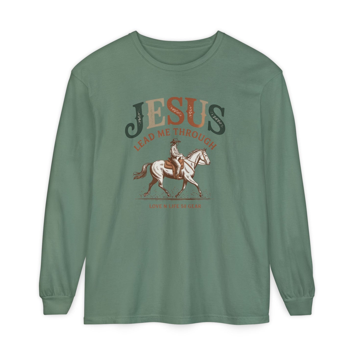 Jesus Lead Me Through Long Sleeve Unisex Christian Tee