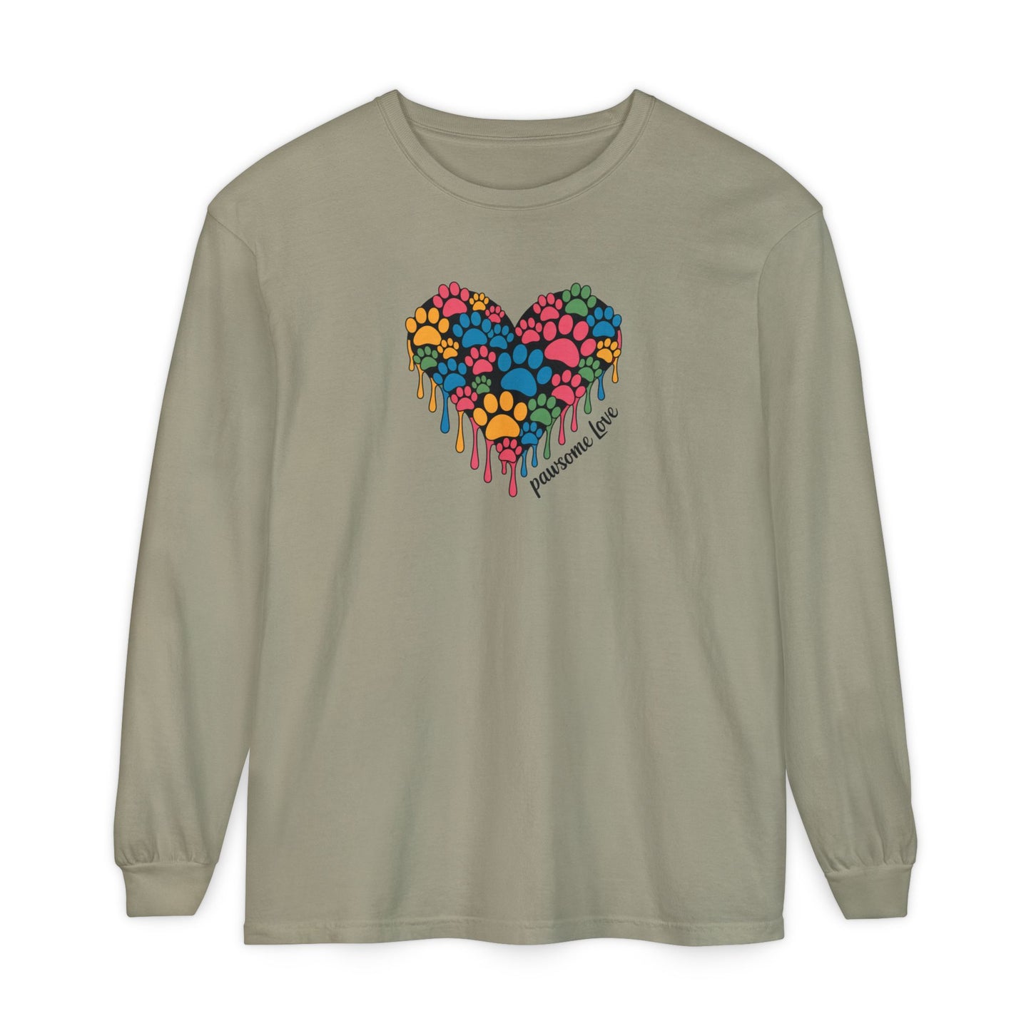 Pawsome Love Tee - Comfort Colors long sleeve