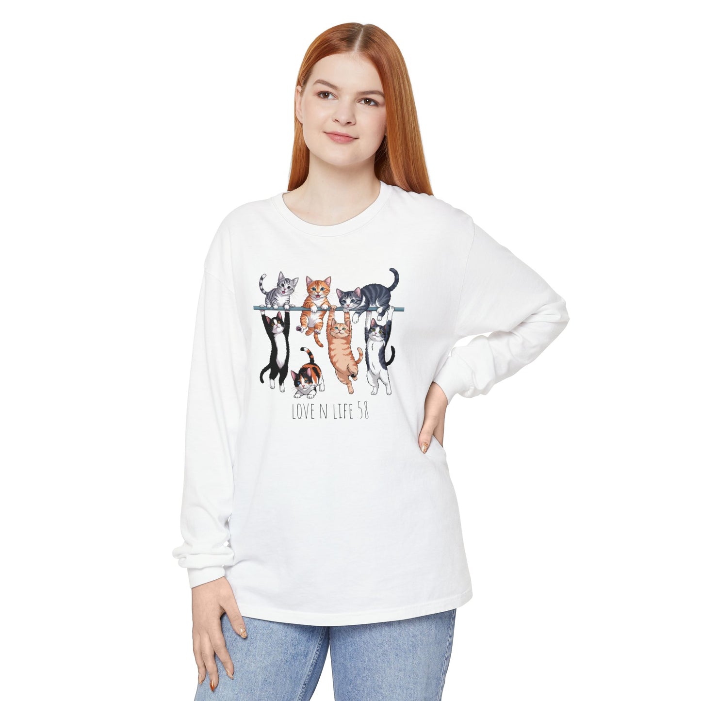 Cat Lovers Tee Long Sleeve - Comfort Colors
