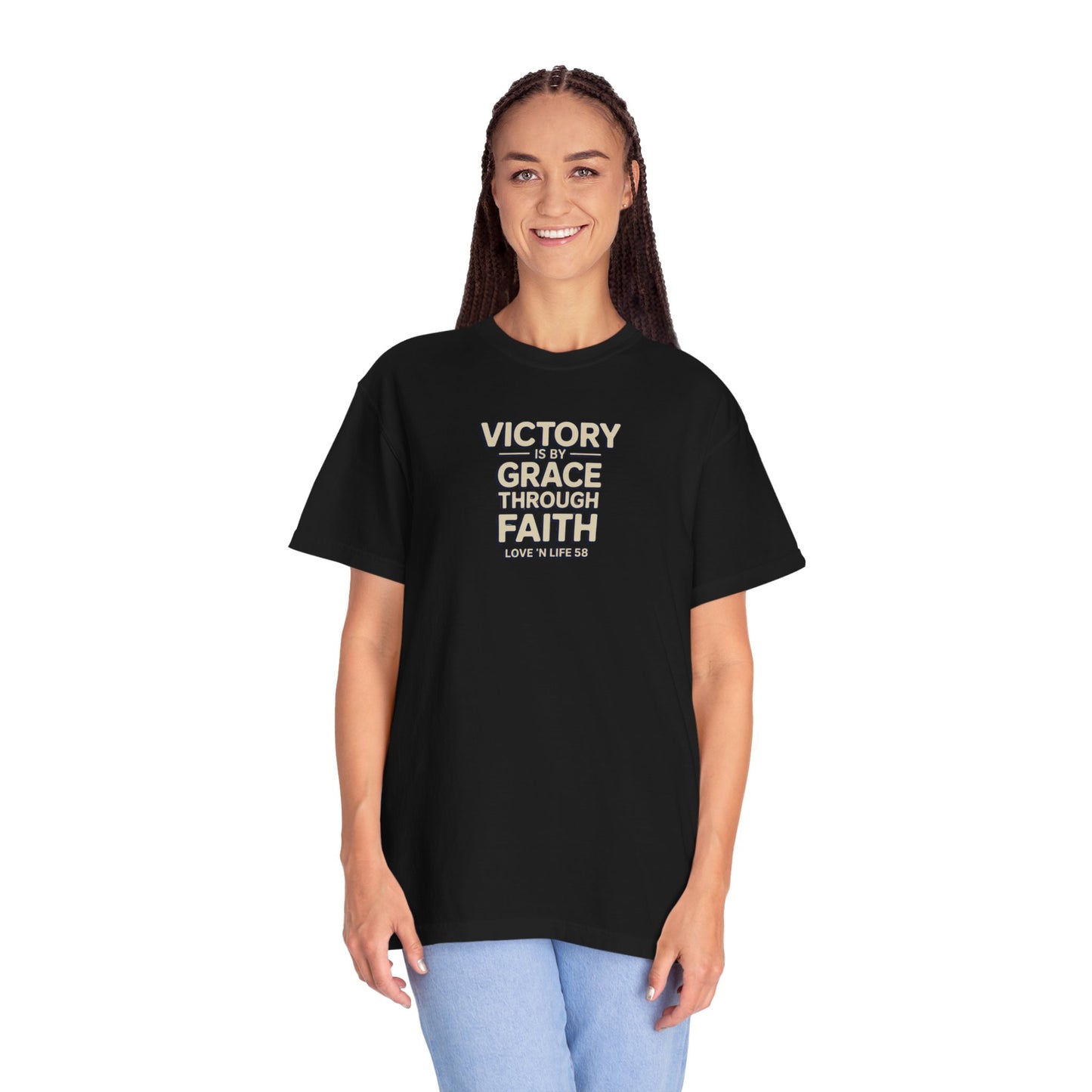 Victory By Grace Through Faith Tee -Comfort Colors