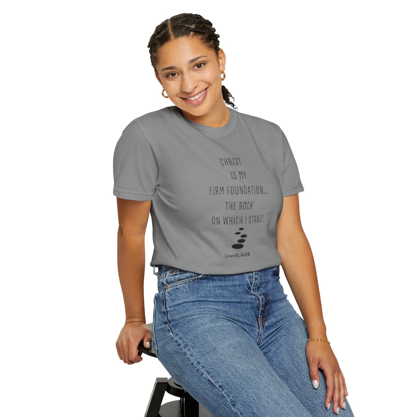 CHRIST MY ROCK Tee - Comfort Colors