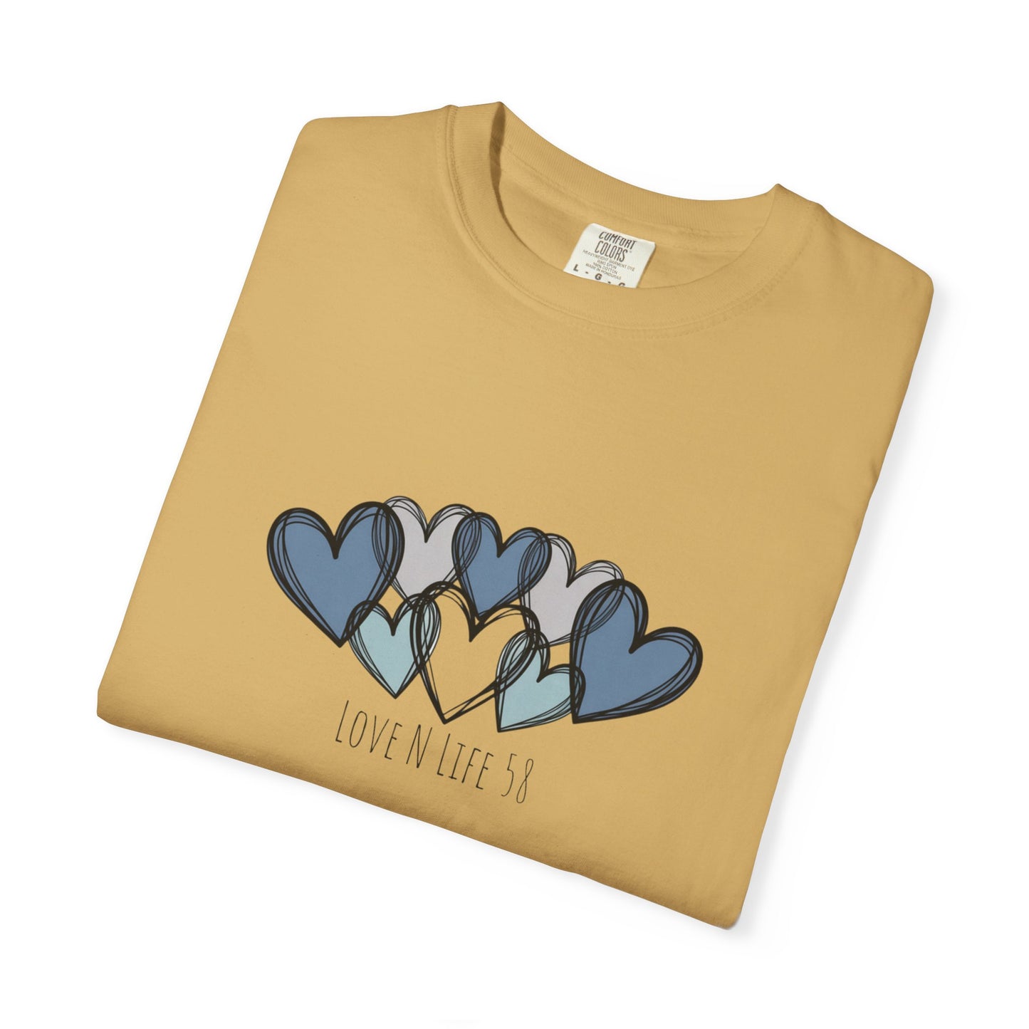 Hearts Love N Life 58 Tee - Comfort Colors