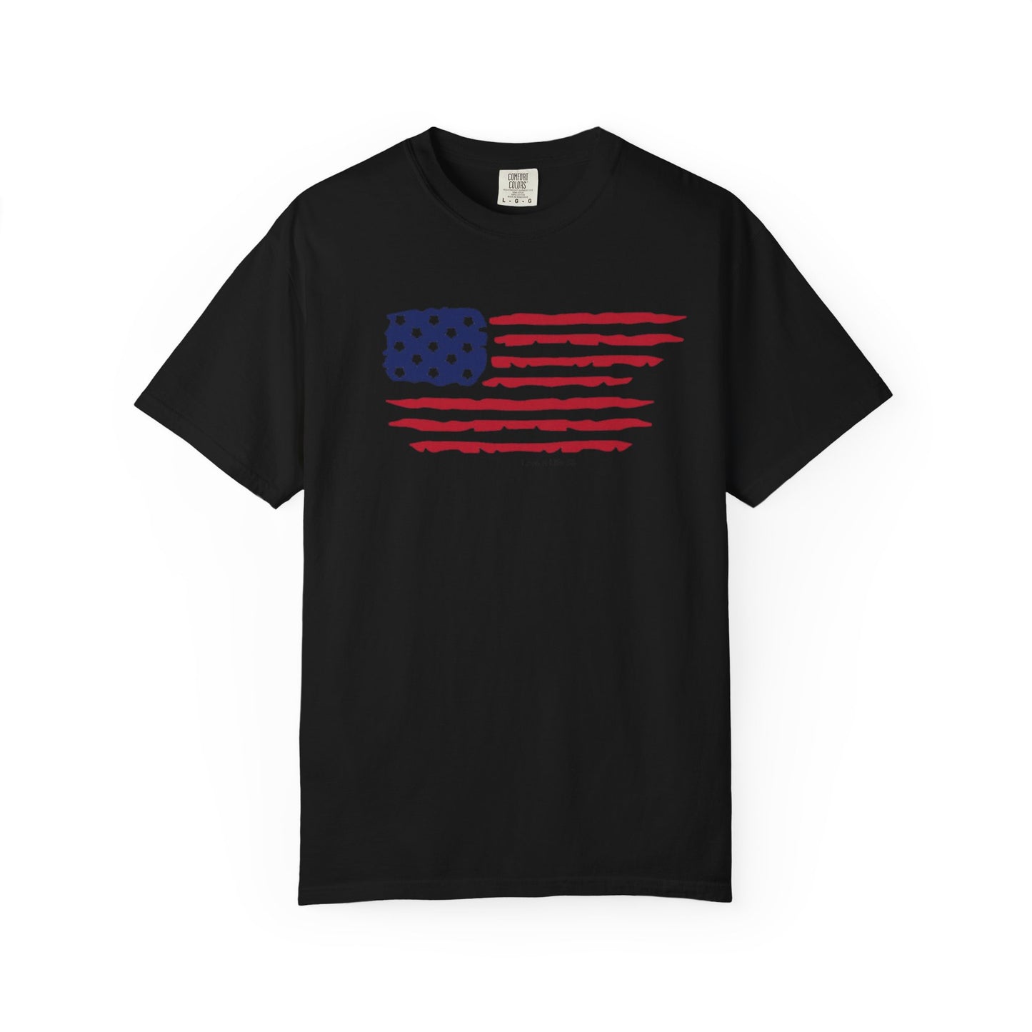Patriotic Flag Love USA Tee - Comfort Colors