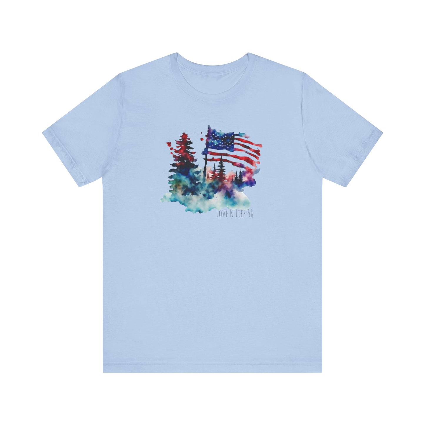 American Flag Patriotic LoveNLife58 - Bella Canvas