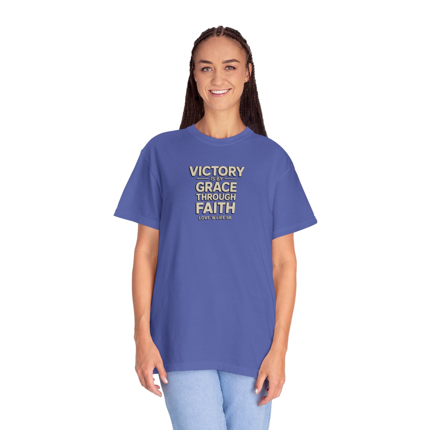 Victory By Grace Through Faith Tee -Comfort Colors