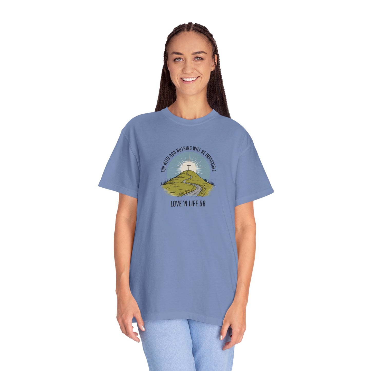 For With God Tee - Comfort Colors