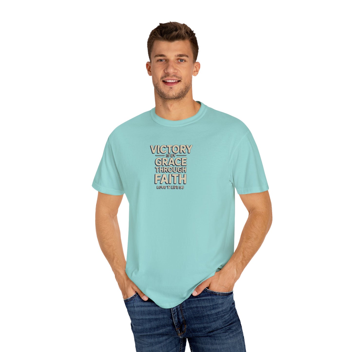 Victory By Grace Through Faith Tee -Comfort Colors