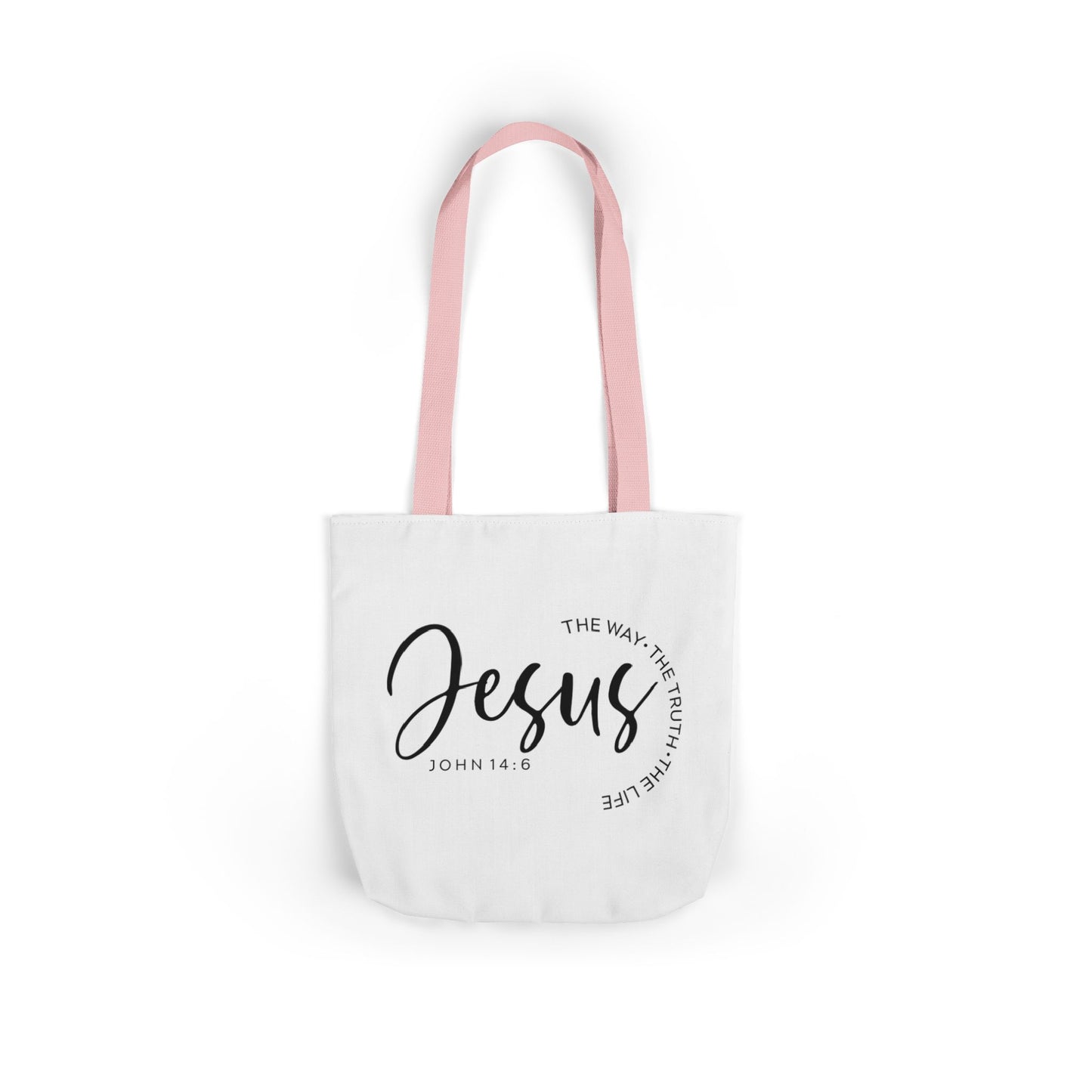 Inspirational Canvas Tote Bag - Faithful Design, Jesus Quote