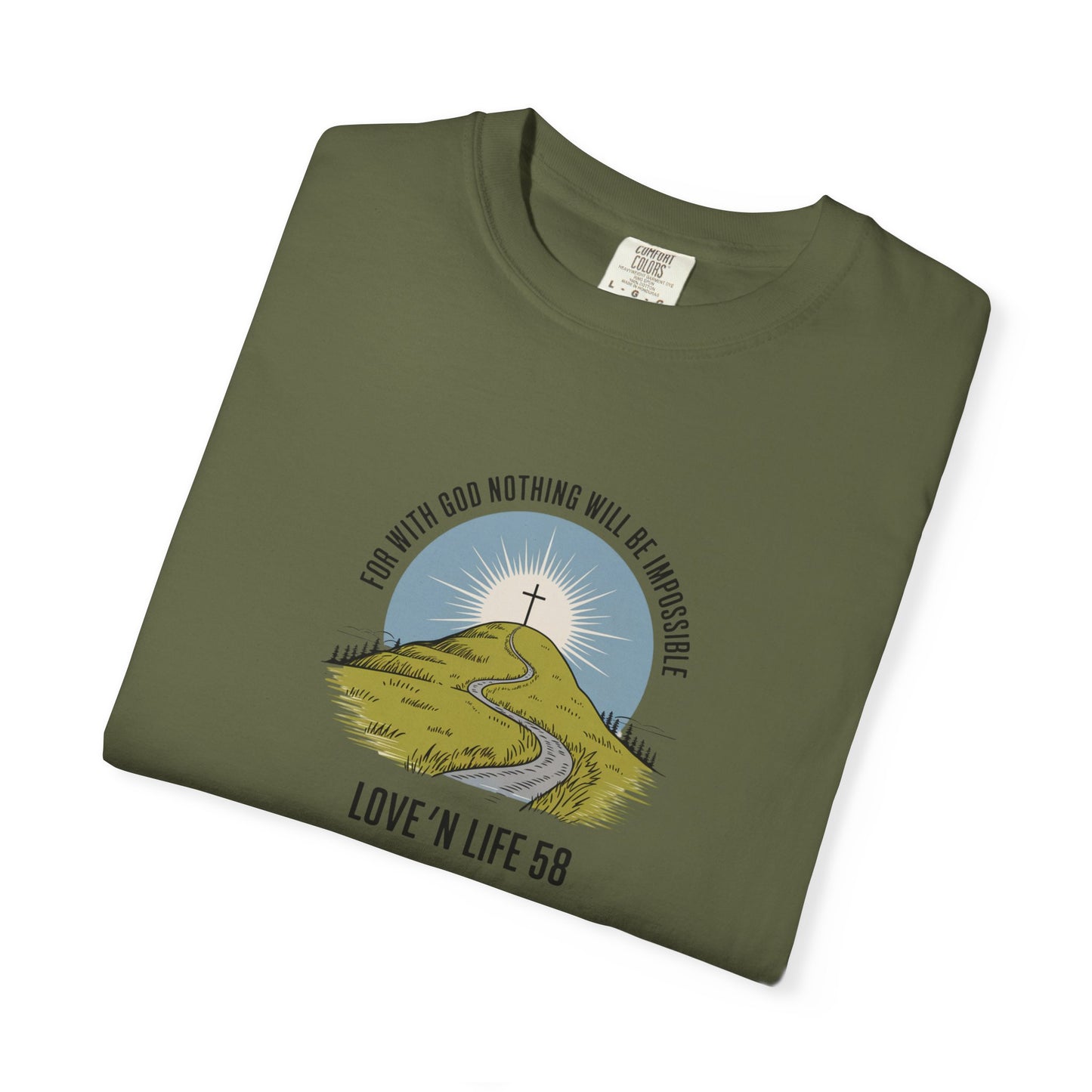 For With God Tee - Comfort Colors