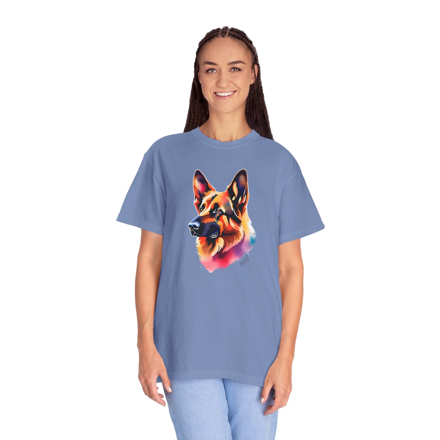 Colorful German Shepherd Tee - Comfort Colors