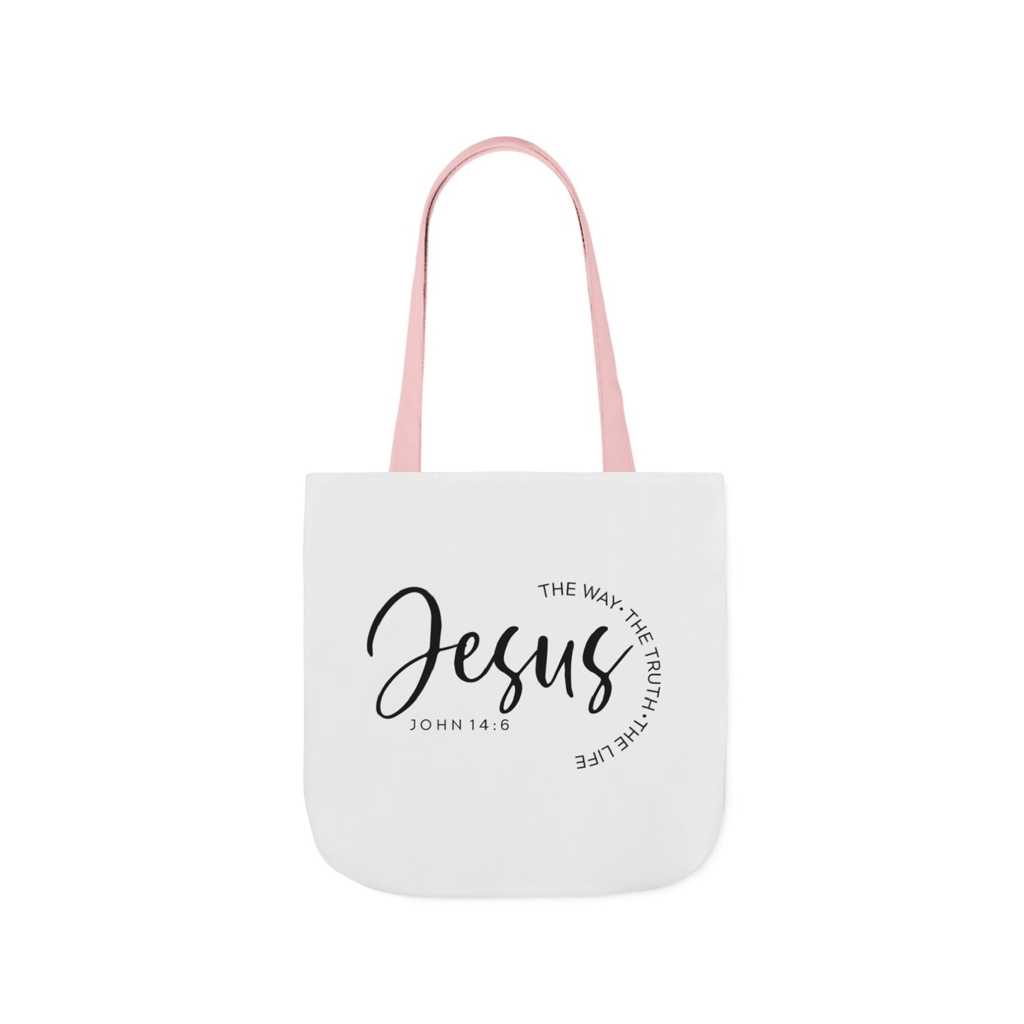 Inspirational Canvas Tote Bag - Faithful Design, Jesus Quote