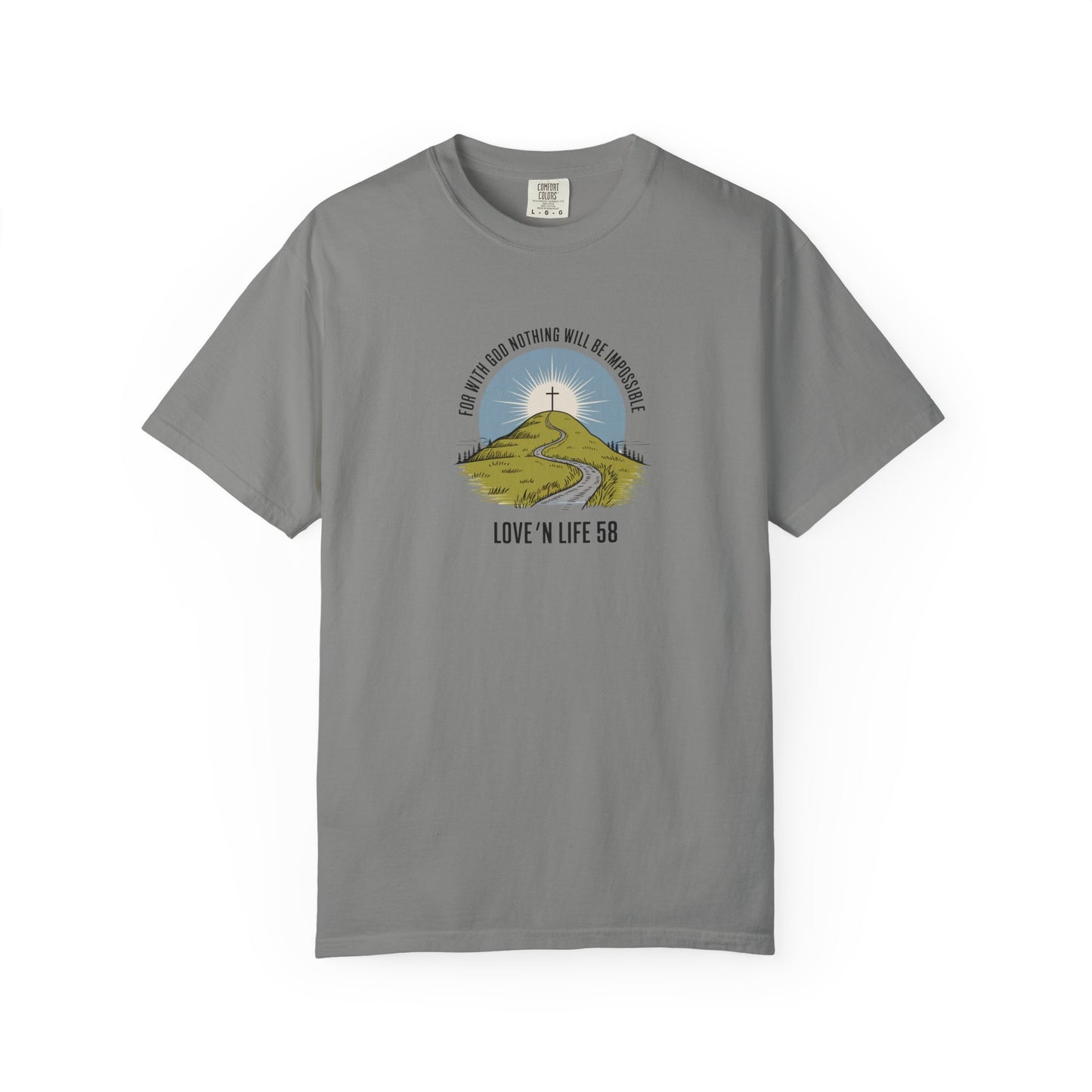 For With God Tee - Comfort Colors
