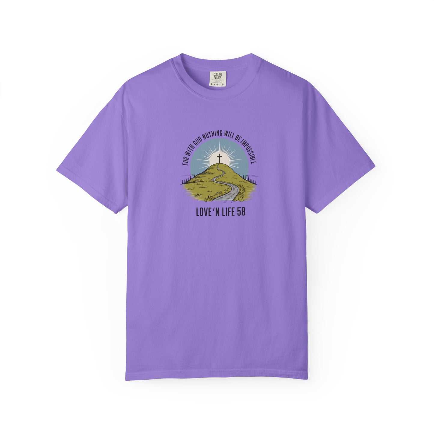 For With God Tee - Comfort Colors