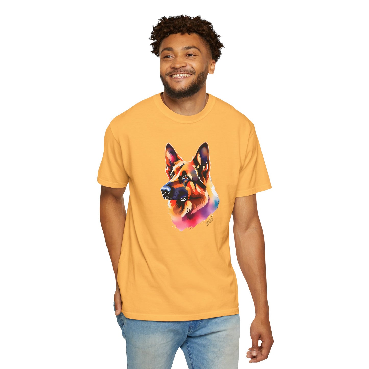 Colorful German Shepherd Tee - Comfort Colors