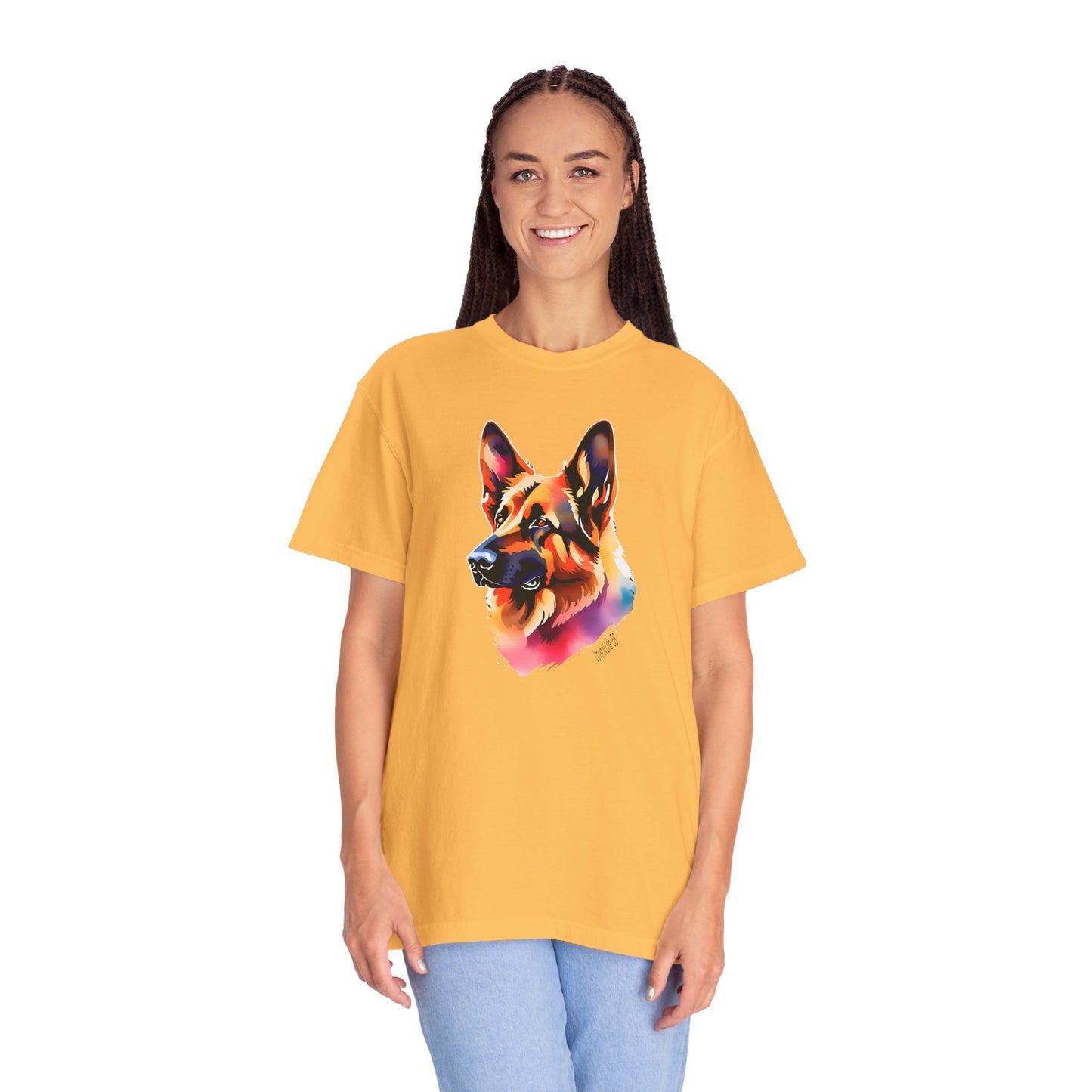 Colorful German Shepherd Tee - Comfort Colors